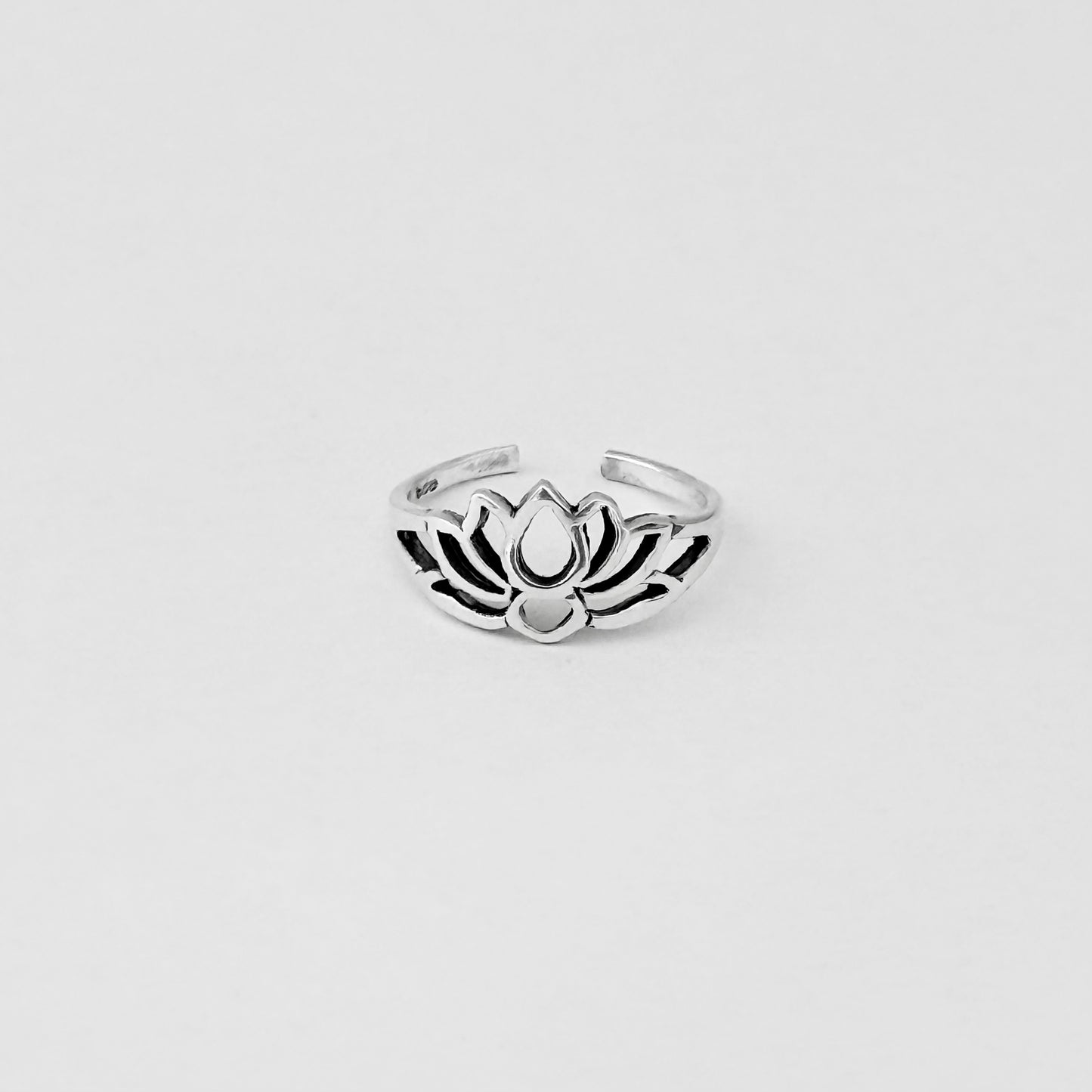 Sterling Silver Lotus Toe Ring, Flower Ring, Silver Rings, Spirit Flowers, Yoga