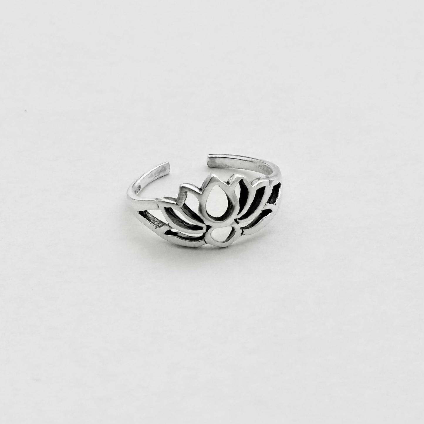 Sterling Silver Lotus Toe Ring, Flower Ring, Silver Rings, Spirit Flowers, Yoga