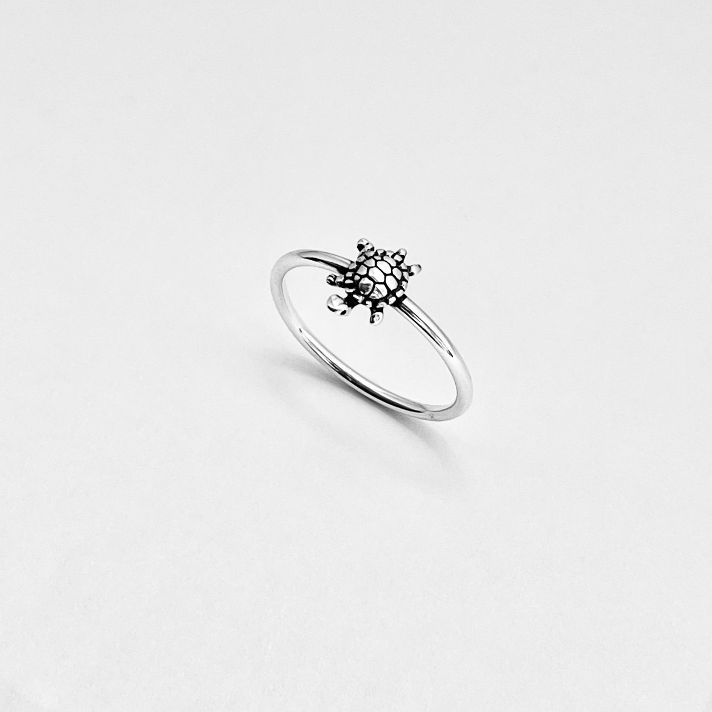 925 Sterling Silver Dainty Turtle Ring | Ocean Beach Sea Animal Silver Rings