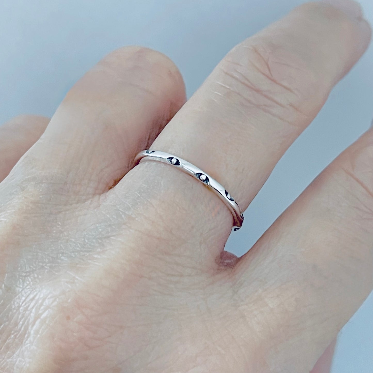 925 Sterling Silver Eternity All Seeing Eye Band Ring | Dainty Little Tiny Evil Eye Silver Rings