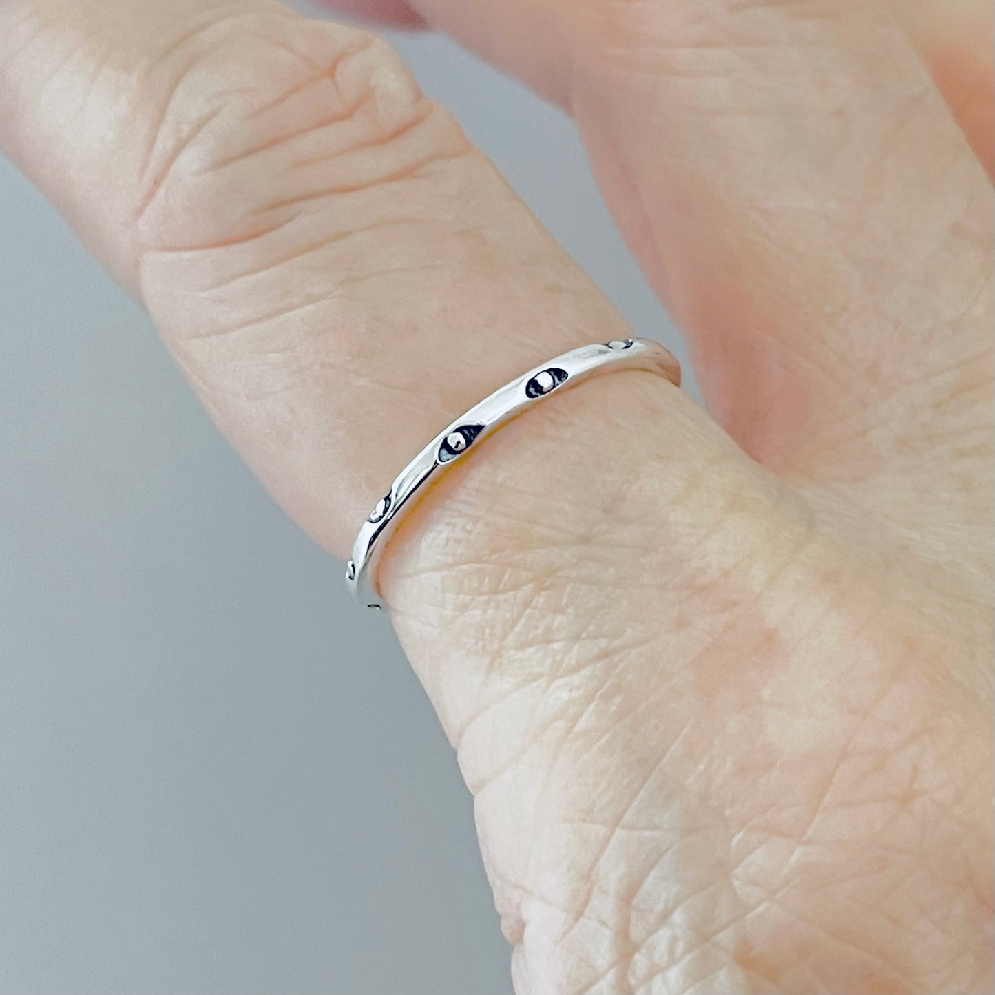 925 Sterling Silver Eternity All Seeing Eye Band Ring | Dainty Little Tiny Evil Eye Silver Rings
