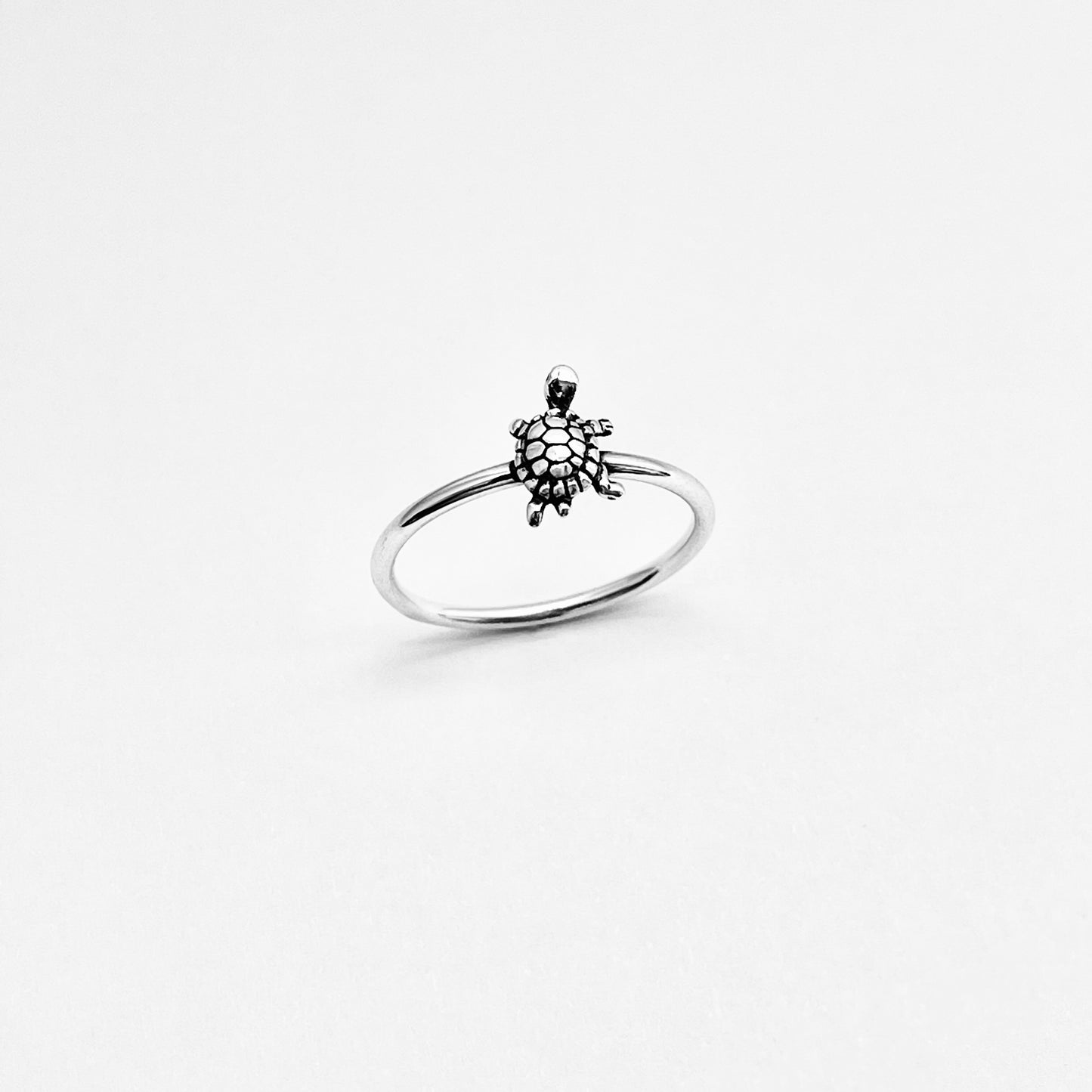 925 Sterling Silver Dainty Turtle Ring | Ocean Beach Sea Animal Silver Rings