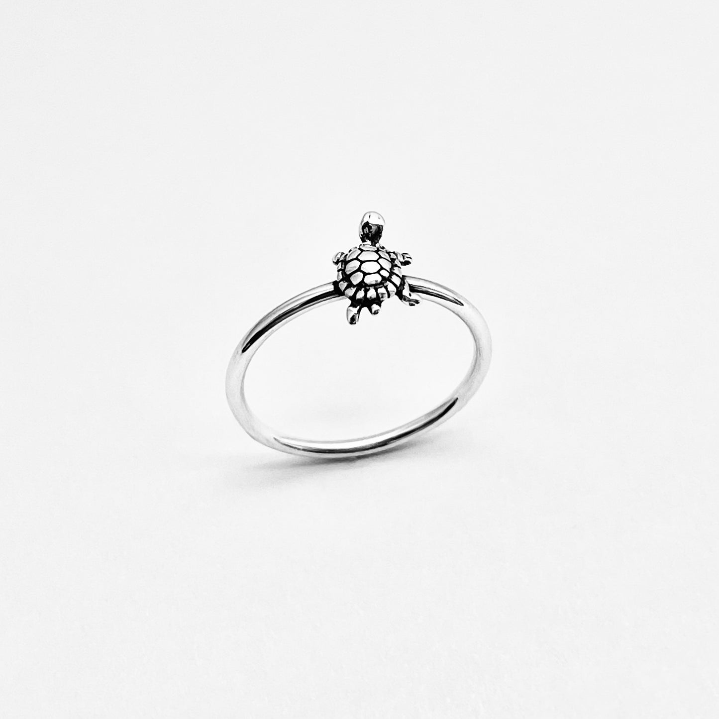 925 Sterling Silver Dainty Turtle Ring | Ocean Beach Sea Animal Silver Rings