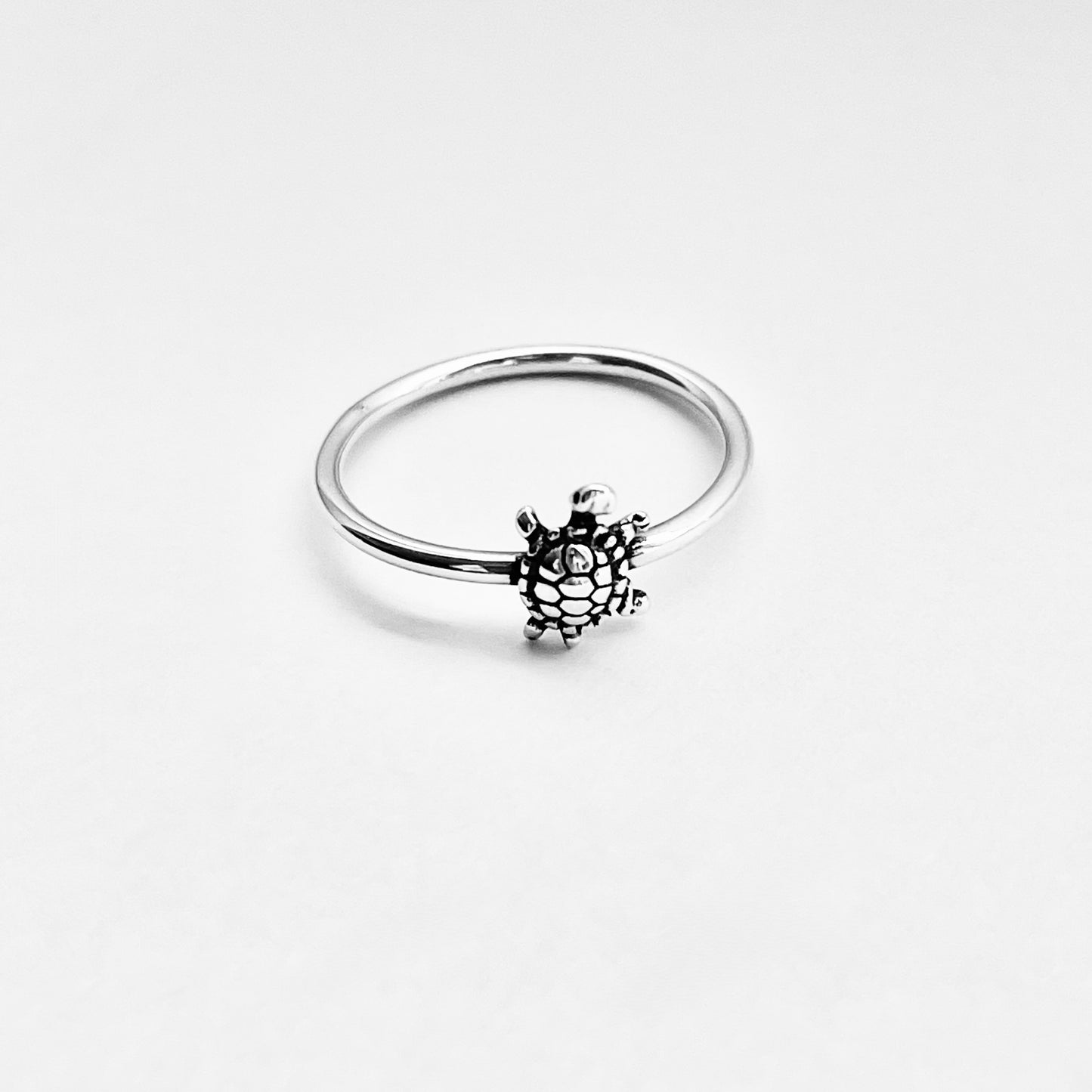 925 Sterling Silver Dainty Turtle Ring | Ocean Beach Sea Animal Silver Rings