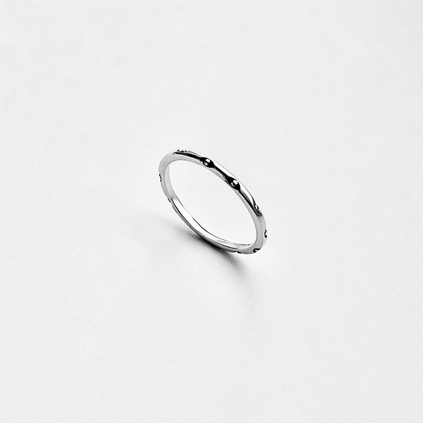 925 Sterling Silver Eternity All Seeing Eye Band Ring | Dainty Little Tiny Evil Eye Silver Rings