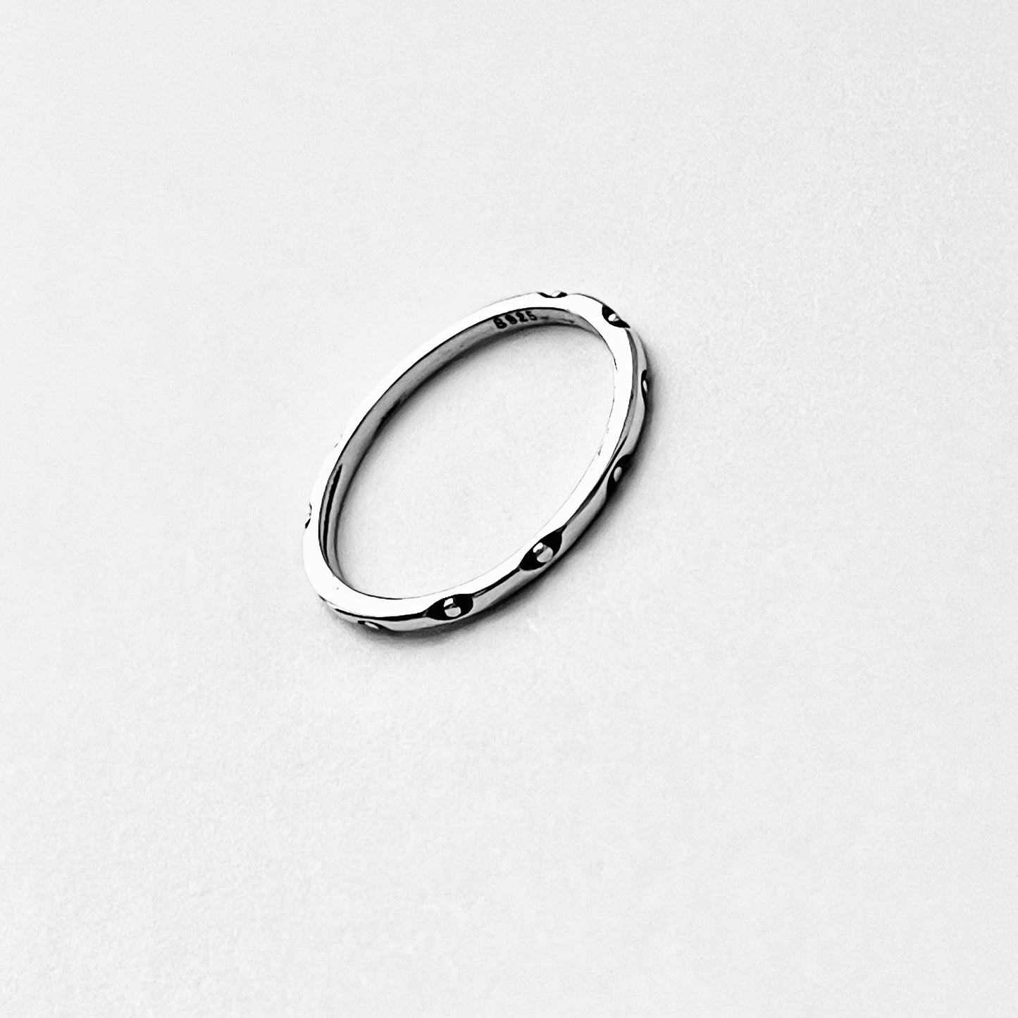 925 Sterling Silver Eternity All Seeing Eye Band Ring | Dainty Little Tiny Evil Eye Silver Rings