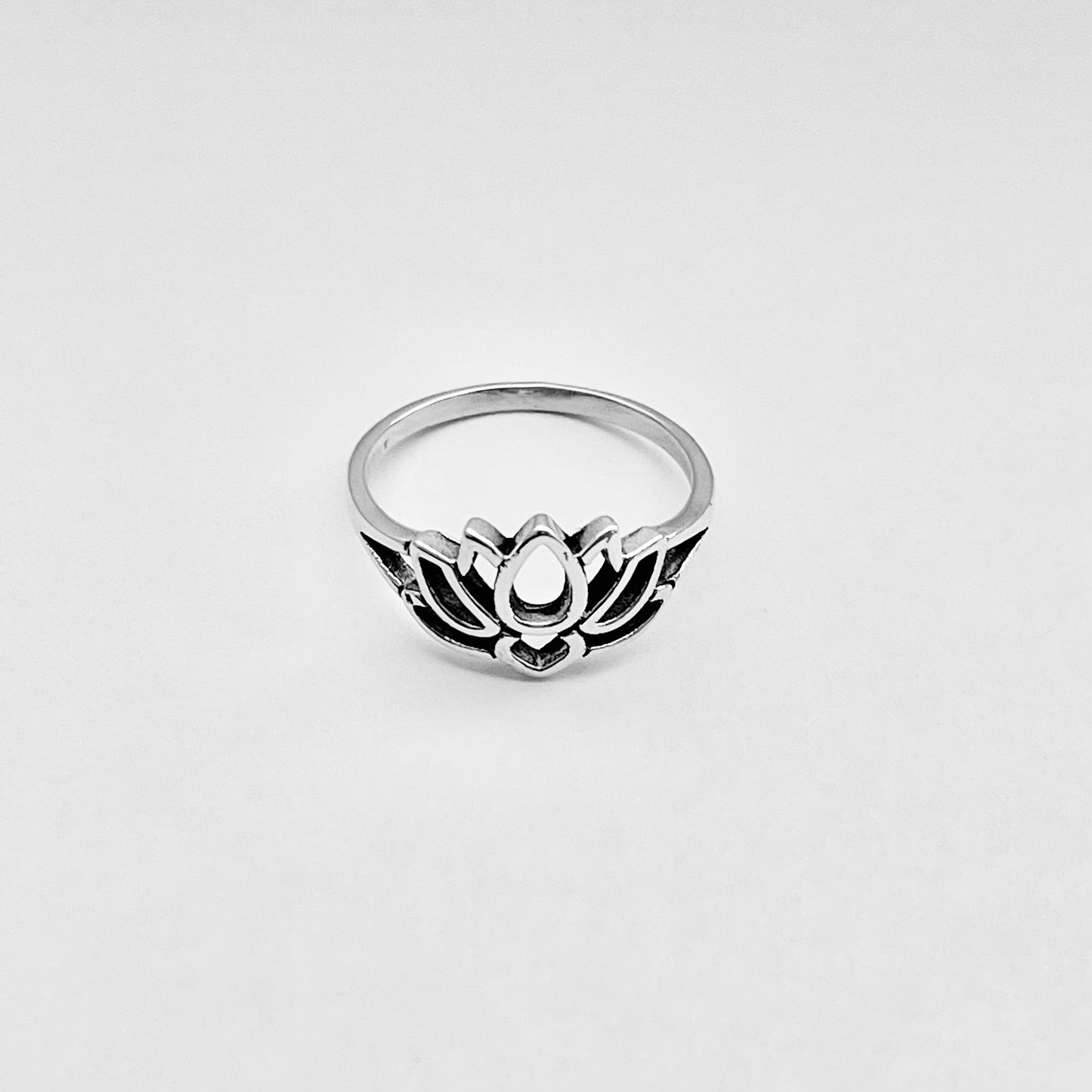 925 Sterling Silver Lotus Flower Ring | Spiritual Purity Yoga Silver Ring