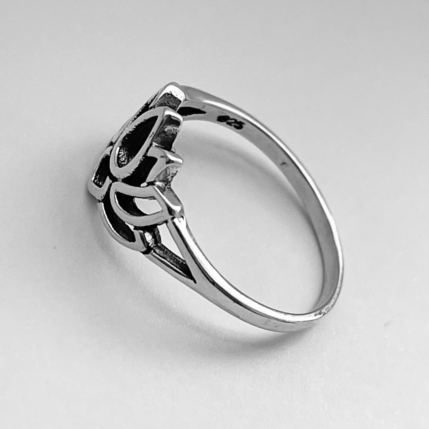 Sterling Silver Simple Lotus Ring, Purity Flower Rings, Spirit Ring