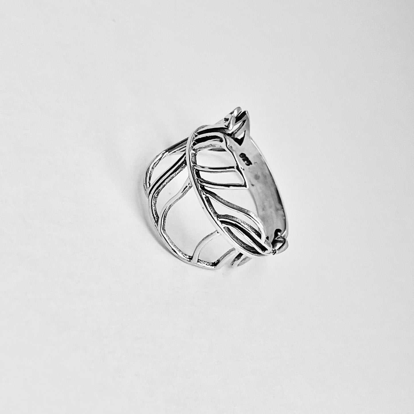 Sterling Silver Thin Cut Out Wrapped Leaf Ring, Delicate Ring, Tree of Life Ring, Silver Rings