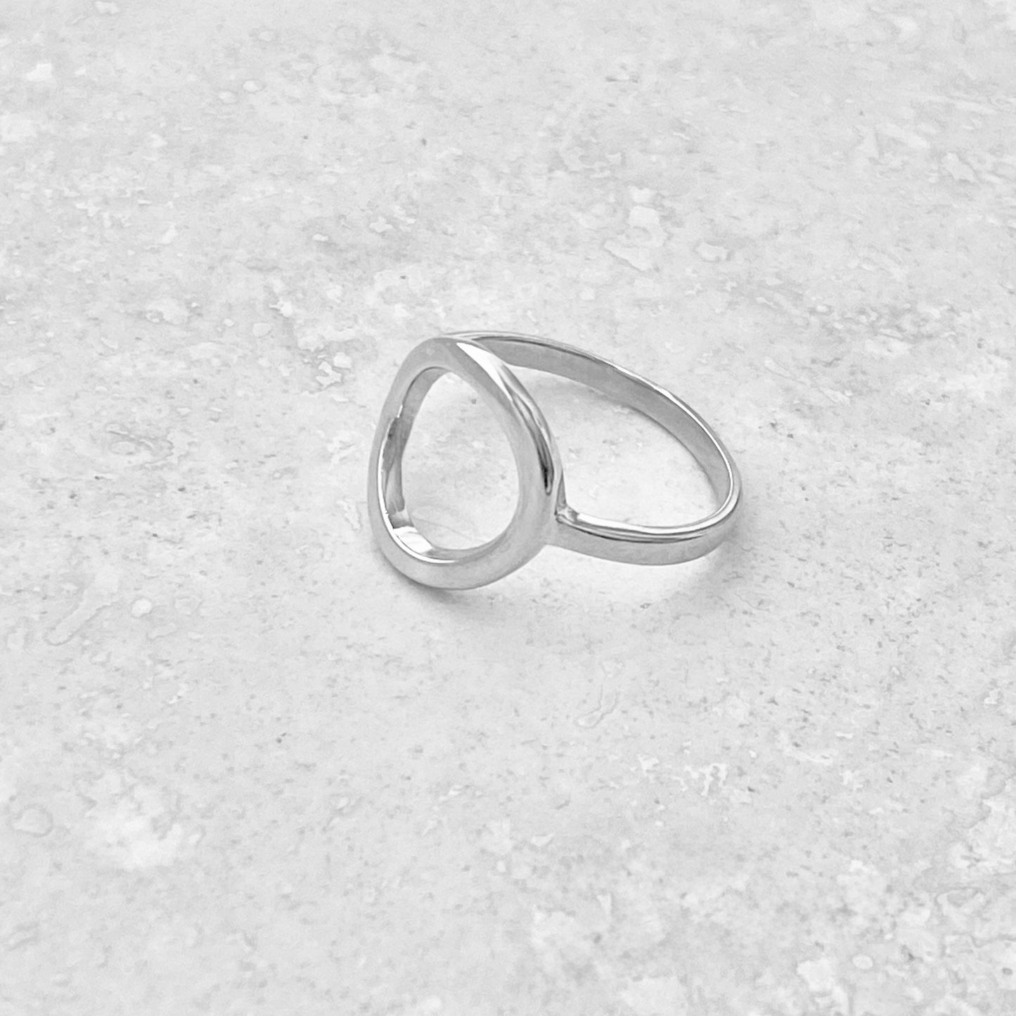 925 Sterling Silver Statement Open Circle Ring | Circle of Life Halo Infinite Rings