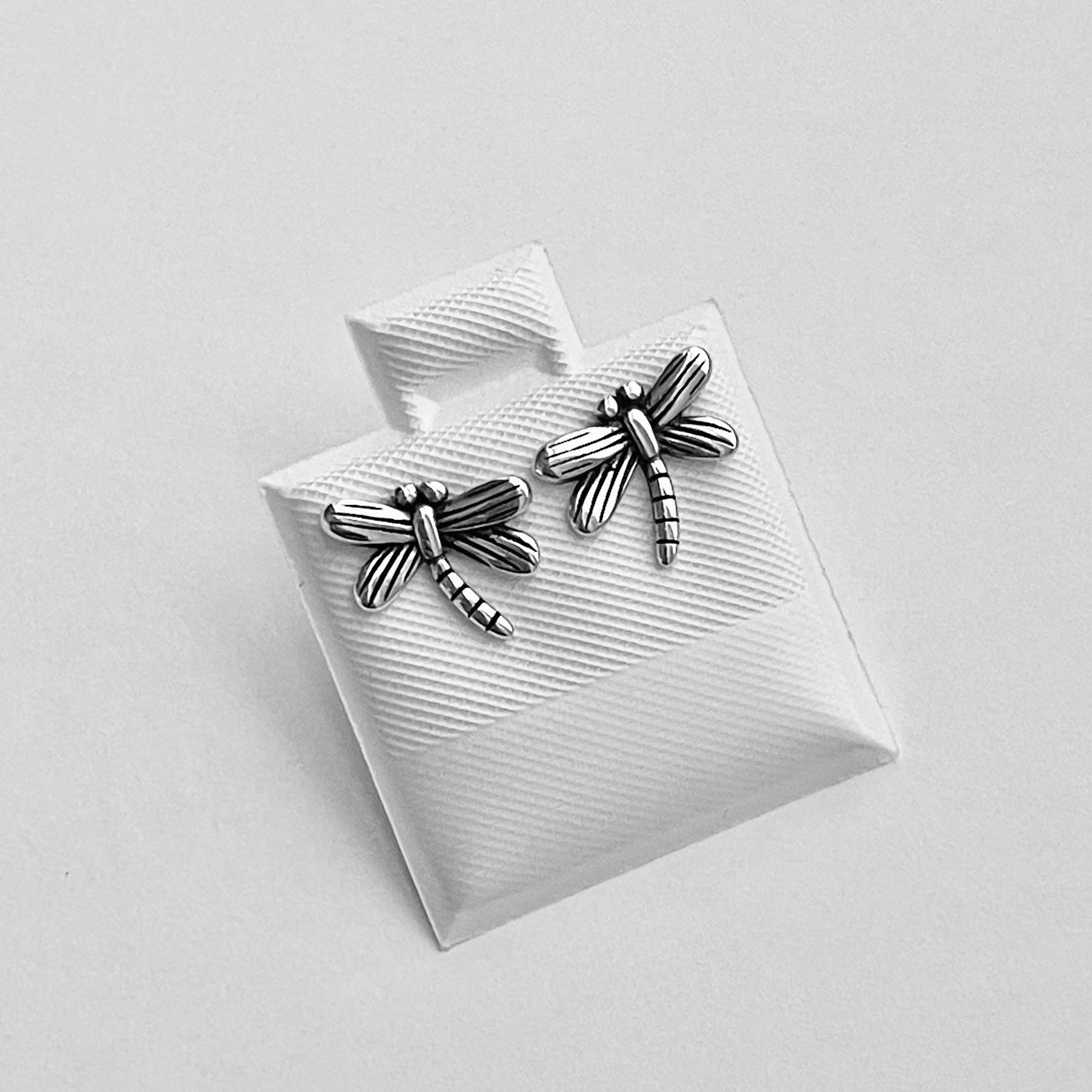 Sterling Silver Dragonfly Earring, Spirit Bug Silver Stud Earrings