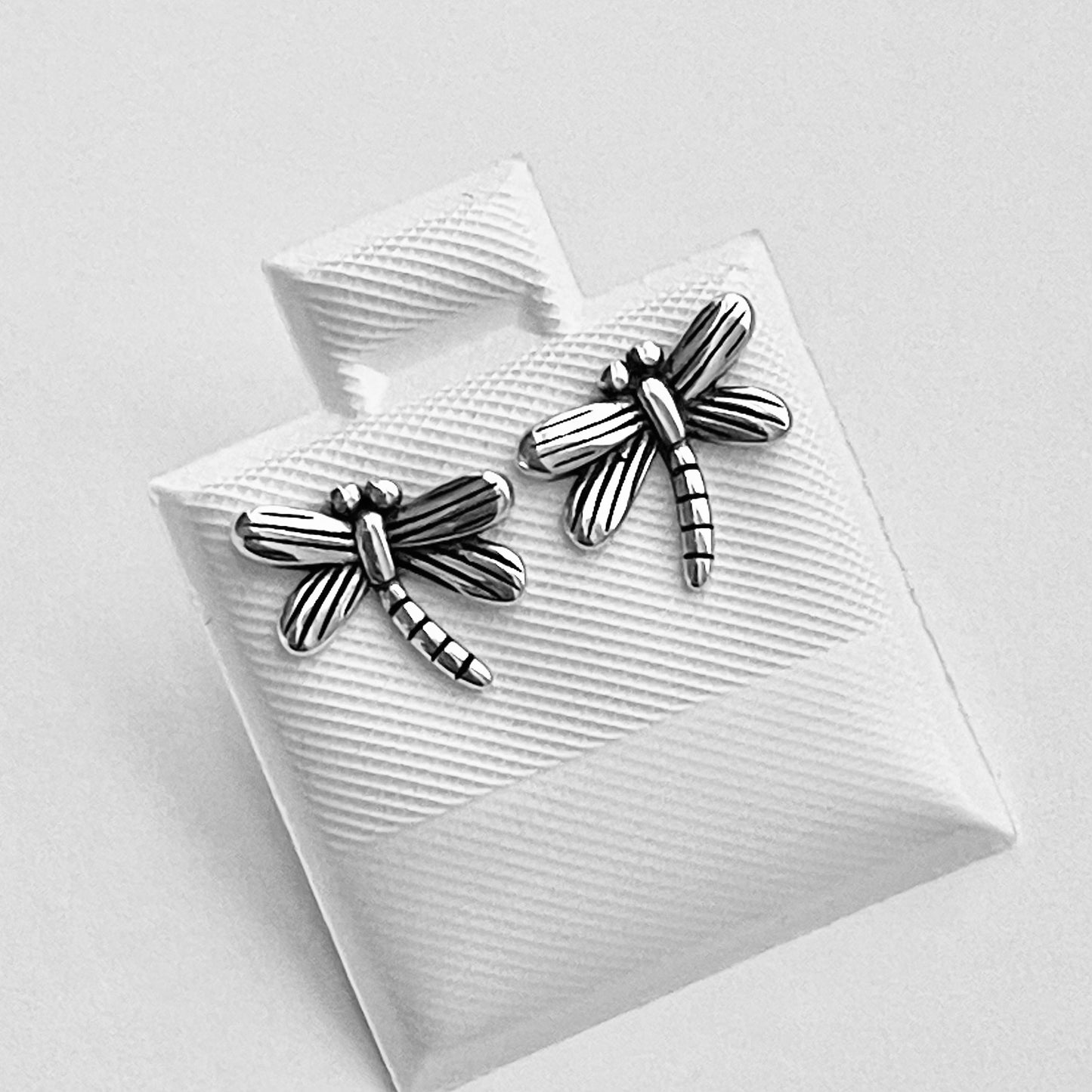 Sterling Silver Dragonfly Earring, Spirit Bug Silver Stud Earrings