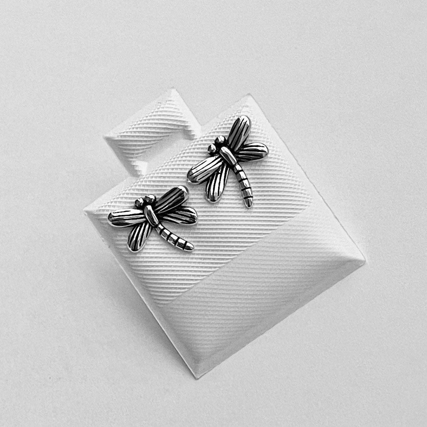 Sterling Silver Dragonfly Earring, Spirit Bug Silver Stud Earrings