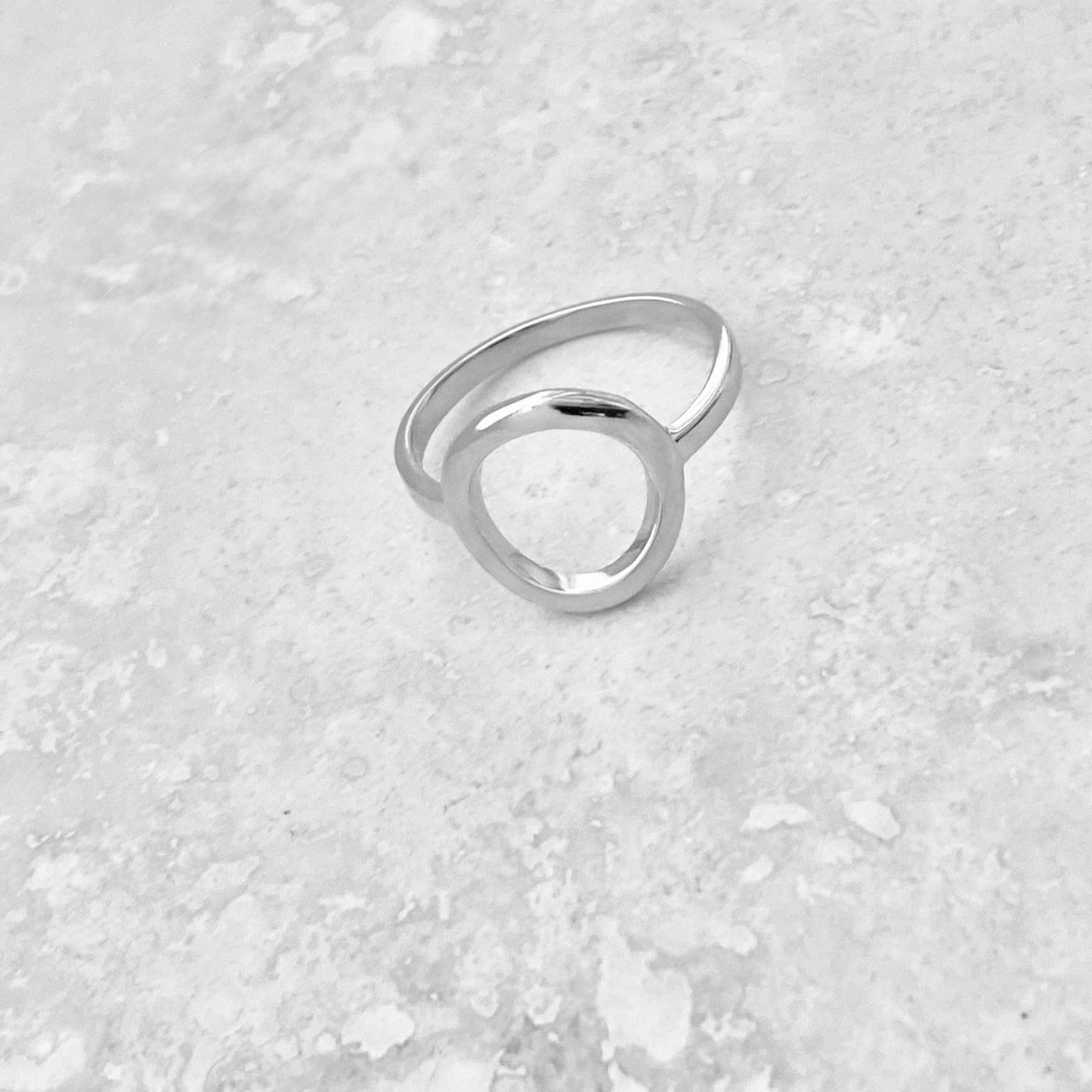 925 Sterling Silver Statement Open Circle Ring | Circle of Life Halo Infinite Rings