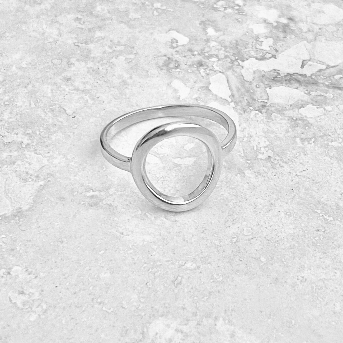 925 Sterling Silver Statement Open Circle Ring | Circle of Life Halo Infinite Rings