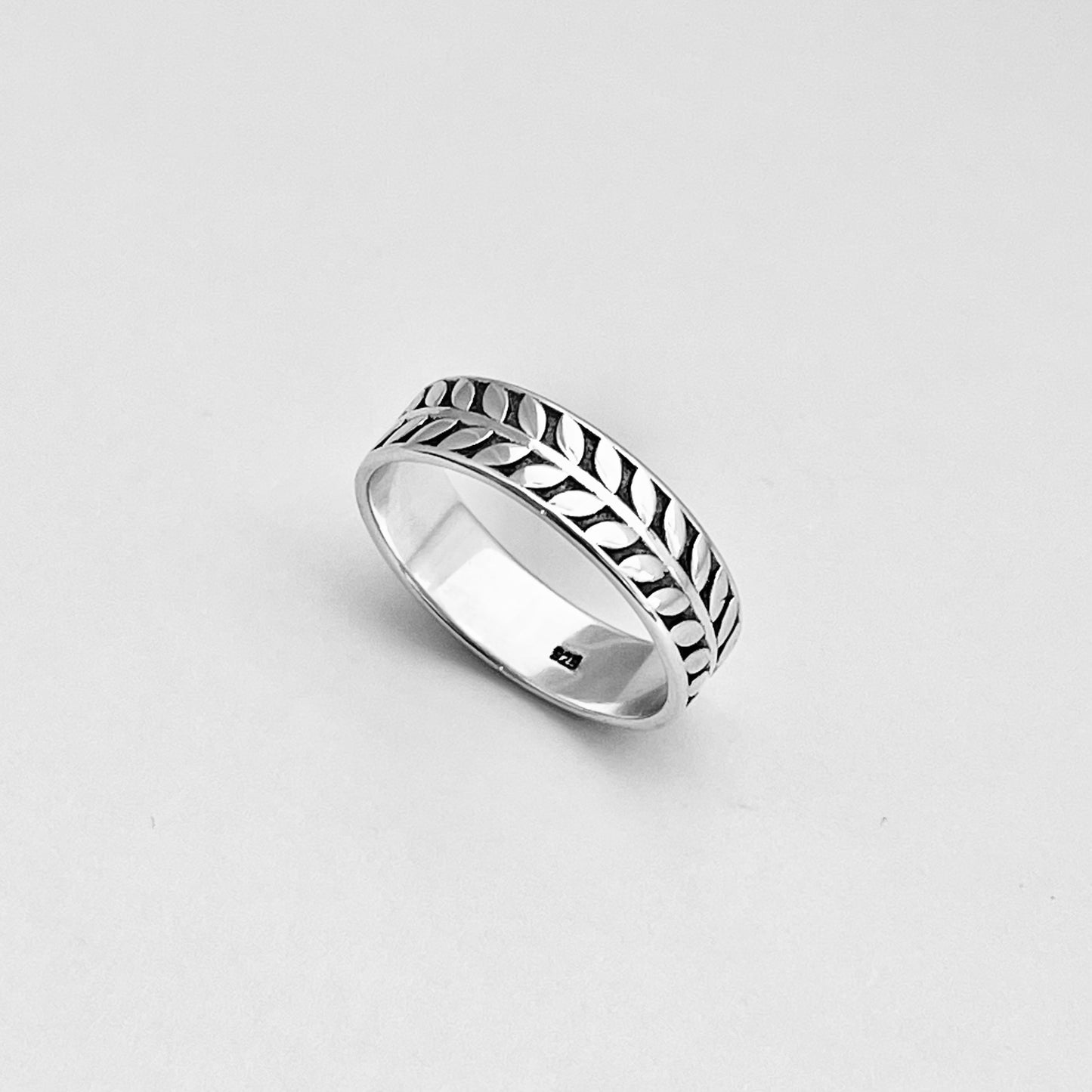 Sterling Silver Unisex Eternity Vines Band, Wedding bands, Tree Branch Ring, Silver Leaves Rings