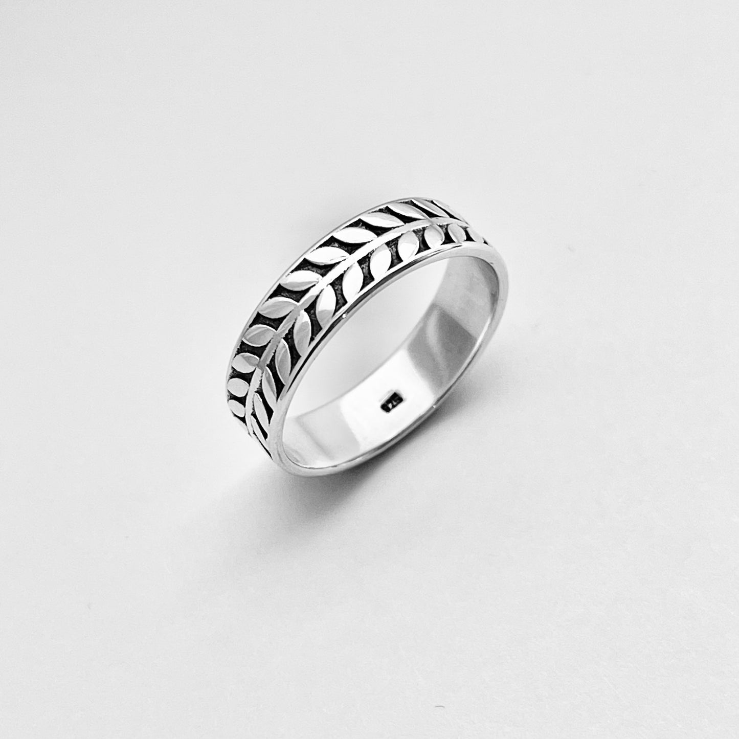 Sterling Silver Unisex Eternity Vines Band, Wedding bands, Tree Branch Ring, Silver Leaves Rings