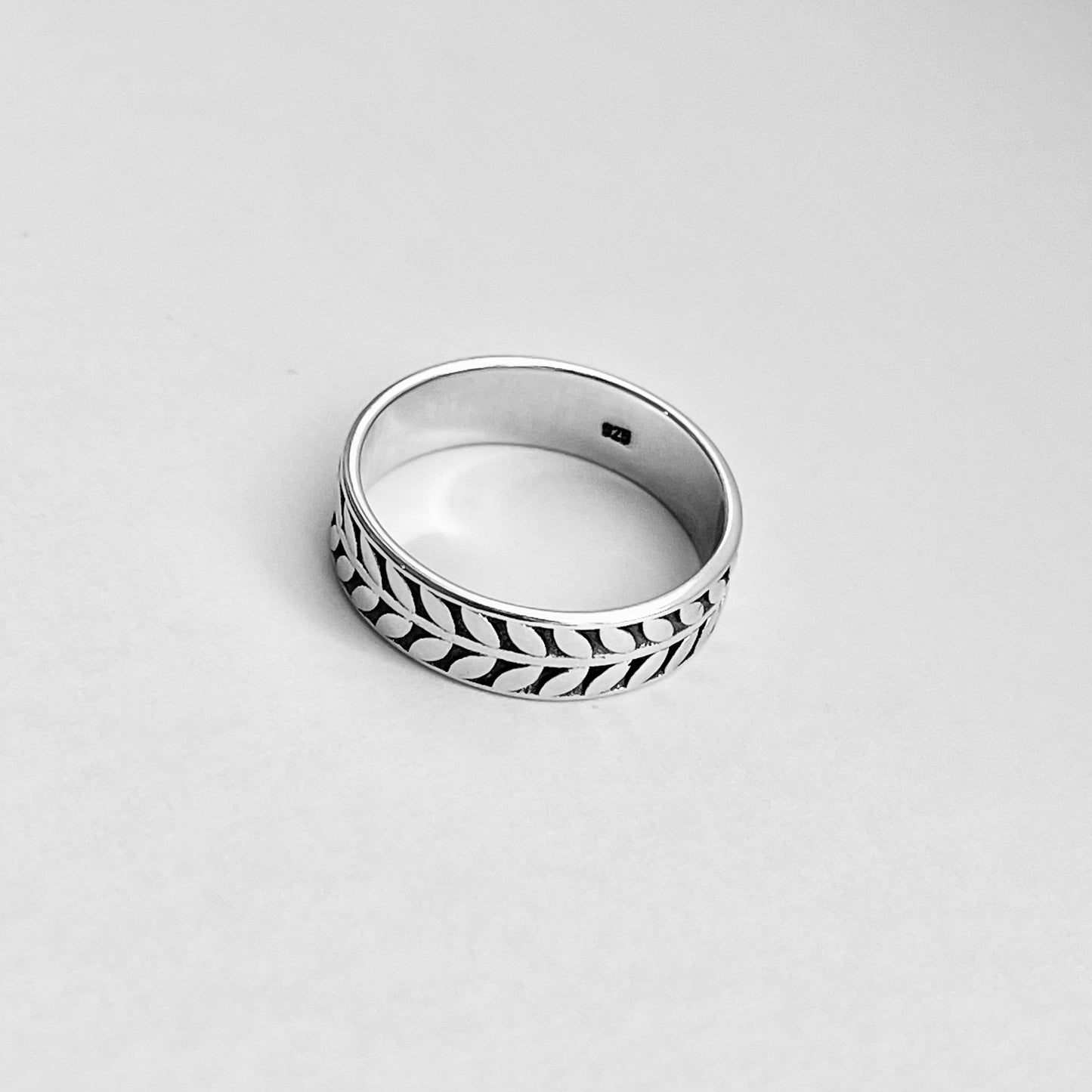 Sterling Silver Unisex Eternity Vines Band, Wedding bands, Tree Branch Ring, Silver Leaves Rings