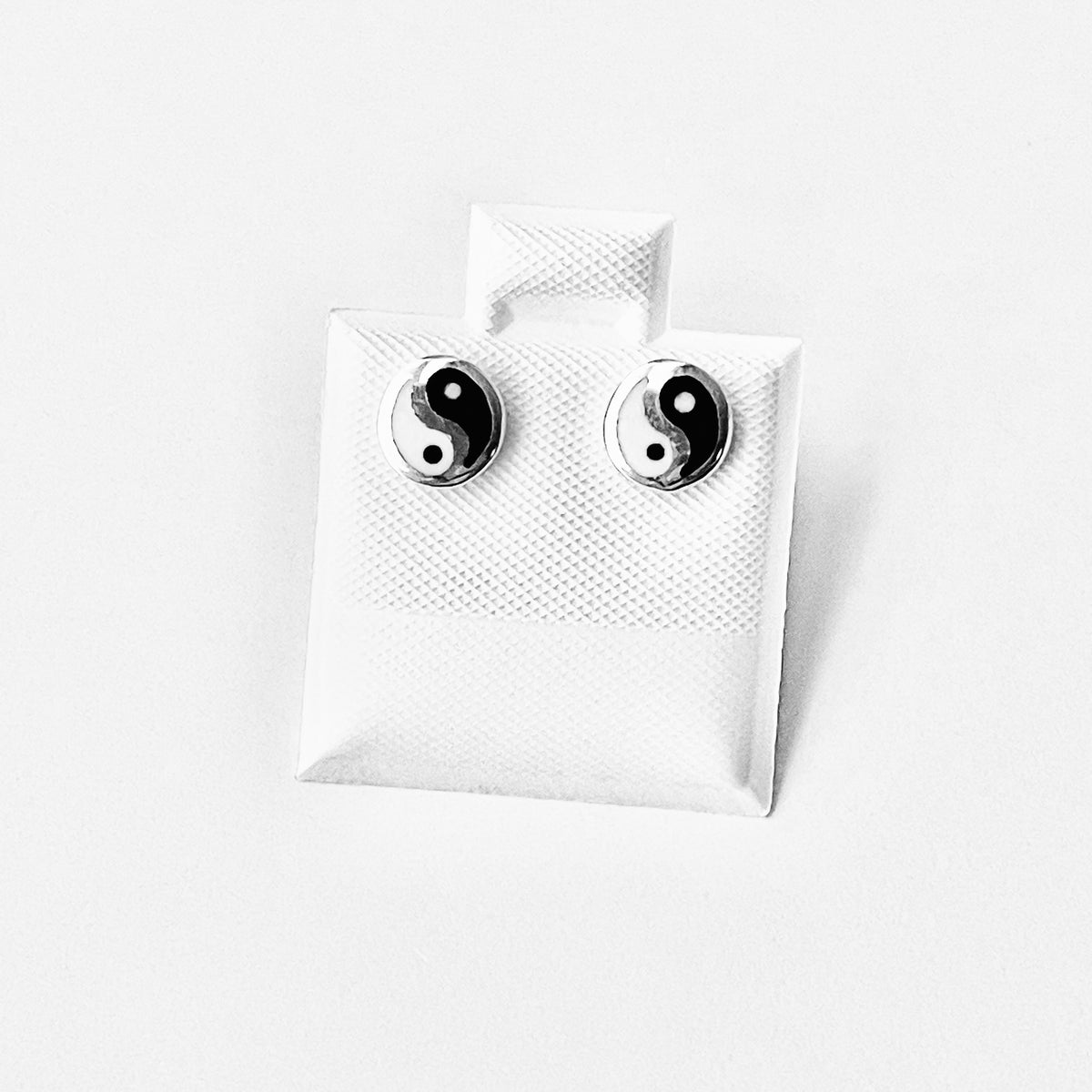 925 Sterling Silver Small Yin and Yang Stud Earrings | Dainty Zen Yoga Silver Earring