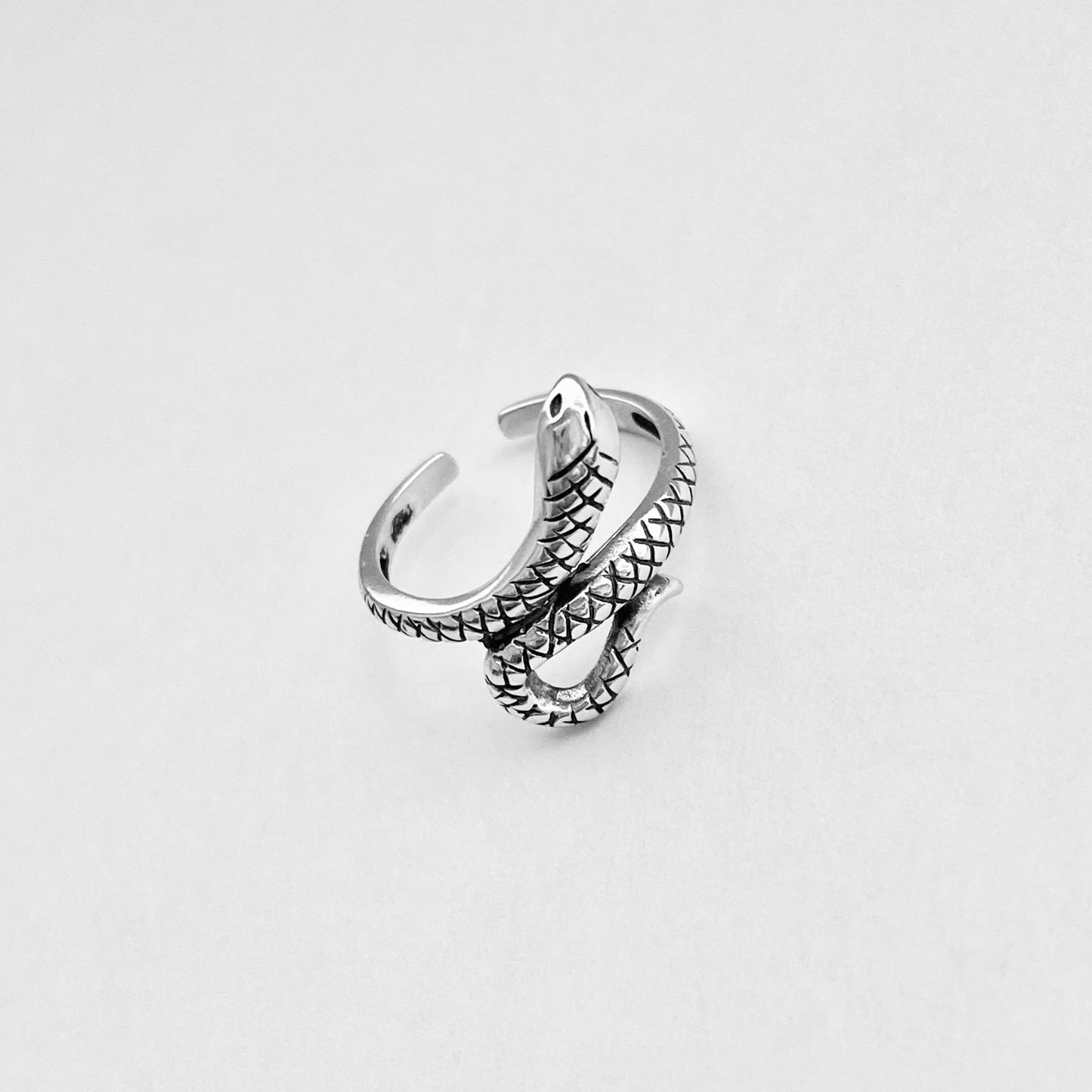 Sterling Silver Snake Toe Ring, Reptile Silver Rings, Animal Ring