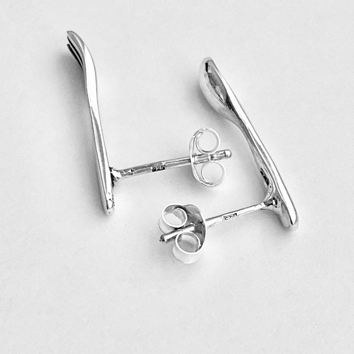 Sterling Silver Spoon and Fork Earrings, Utensils Earring, Chefs Earring, Cooking, Kitchen