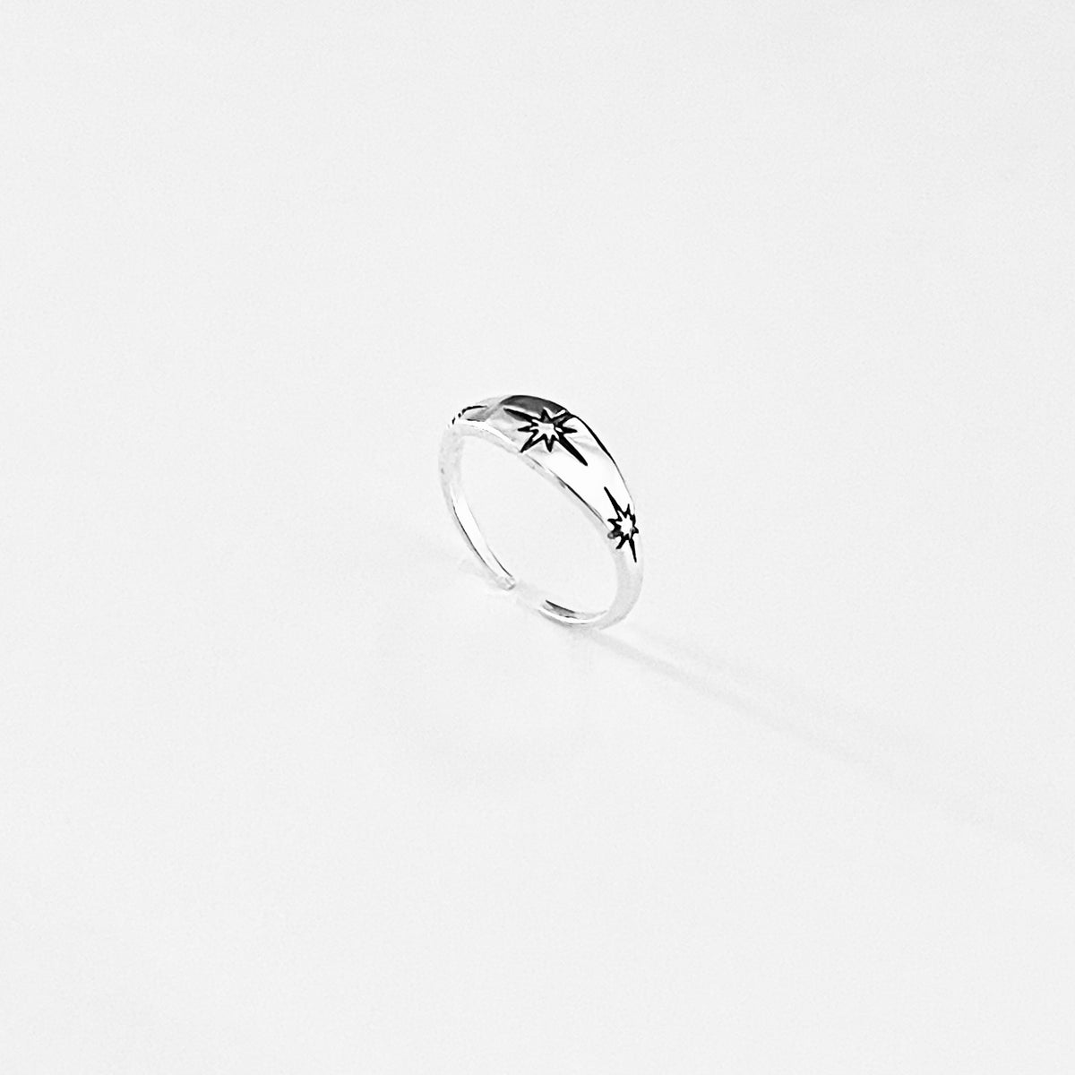 925 Sterling Silver Twinkle Star Toe Ring | Celestial Midi Pinky Silver Rings