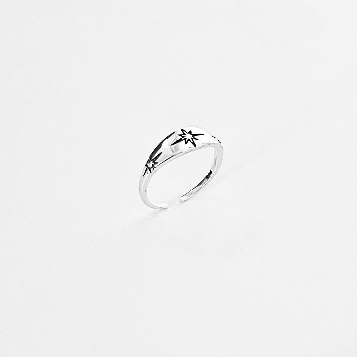 925 Sterling Silver Twinkle Star Toe Ring | Celestial Midi Pinky Silver Rings