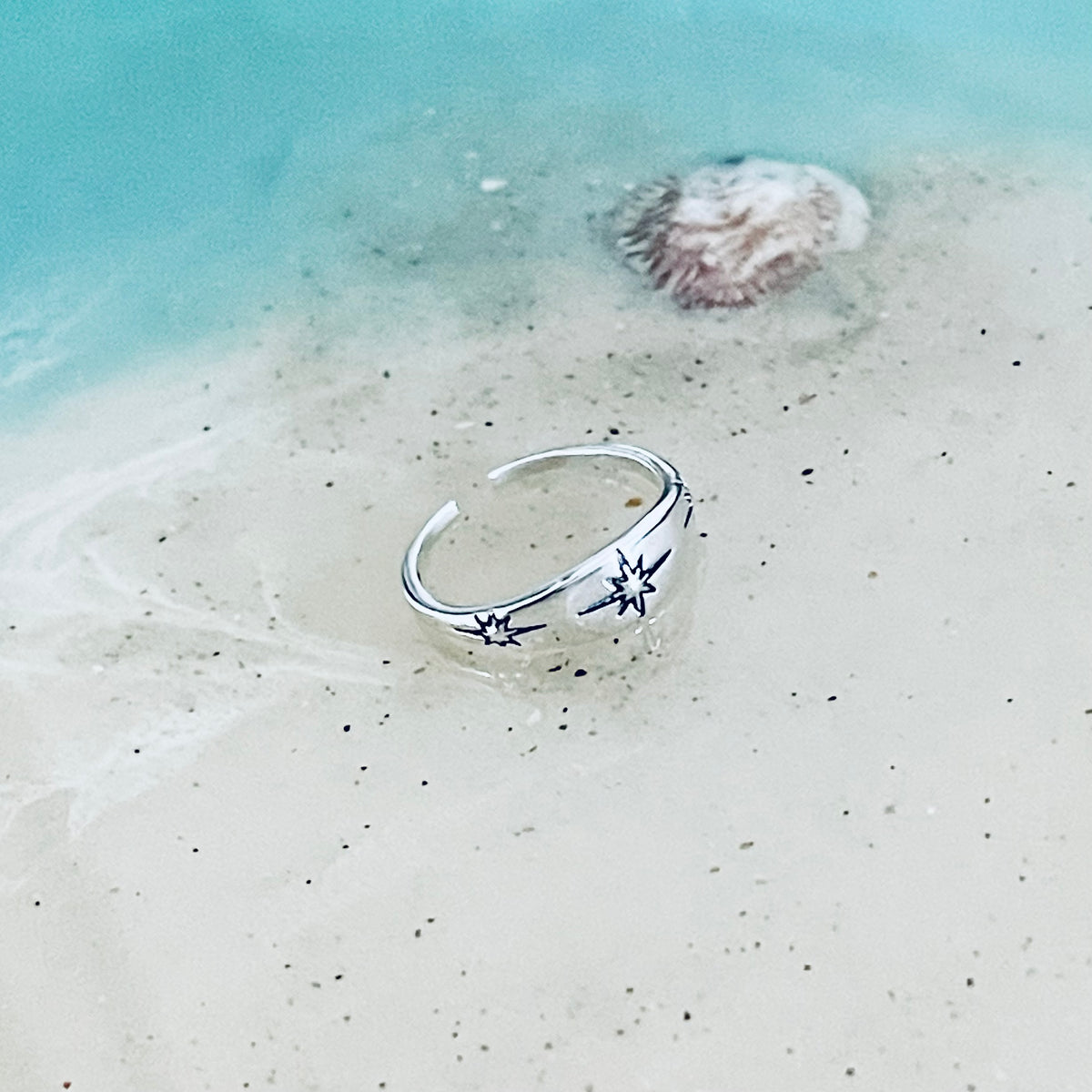 925 Sterling Silver Twinkle Star Toe Ring | Celestial Midi Pinky Silver Rings