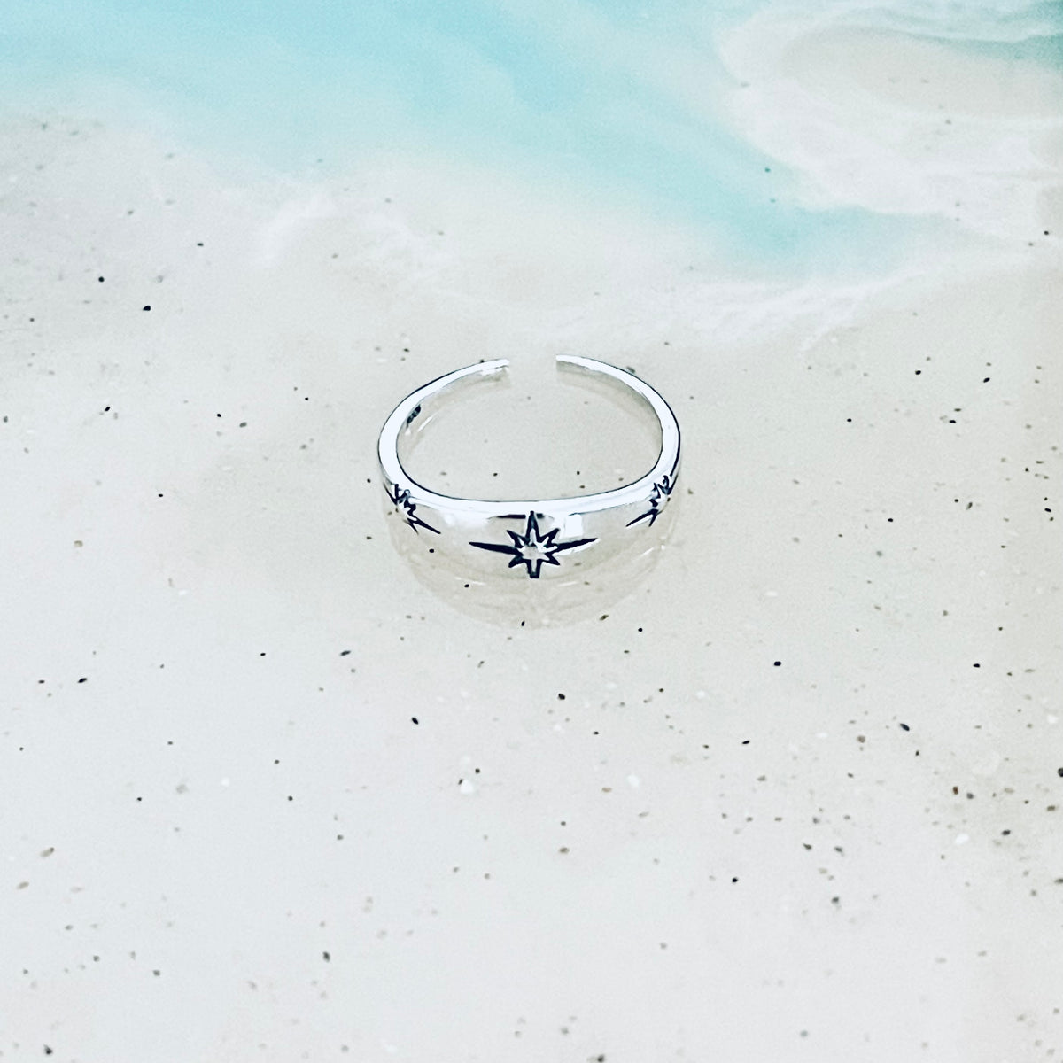 925 Sterling Silver Twinkle Star Toe Ring | Celestial Midi Pinky Silver Rings