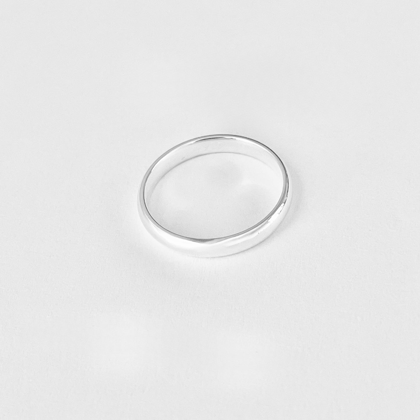 Sterling Silver High Polish Unisex Plain 3mm Wedding Band, Silver Rings, Stackable Bands