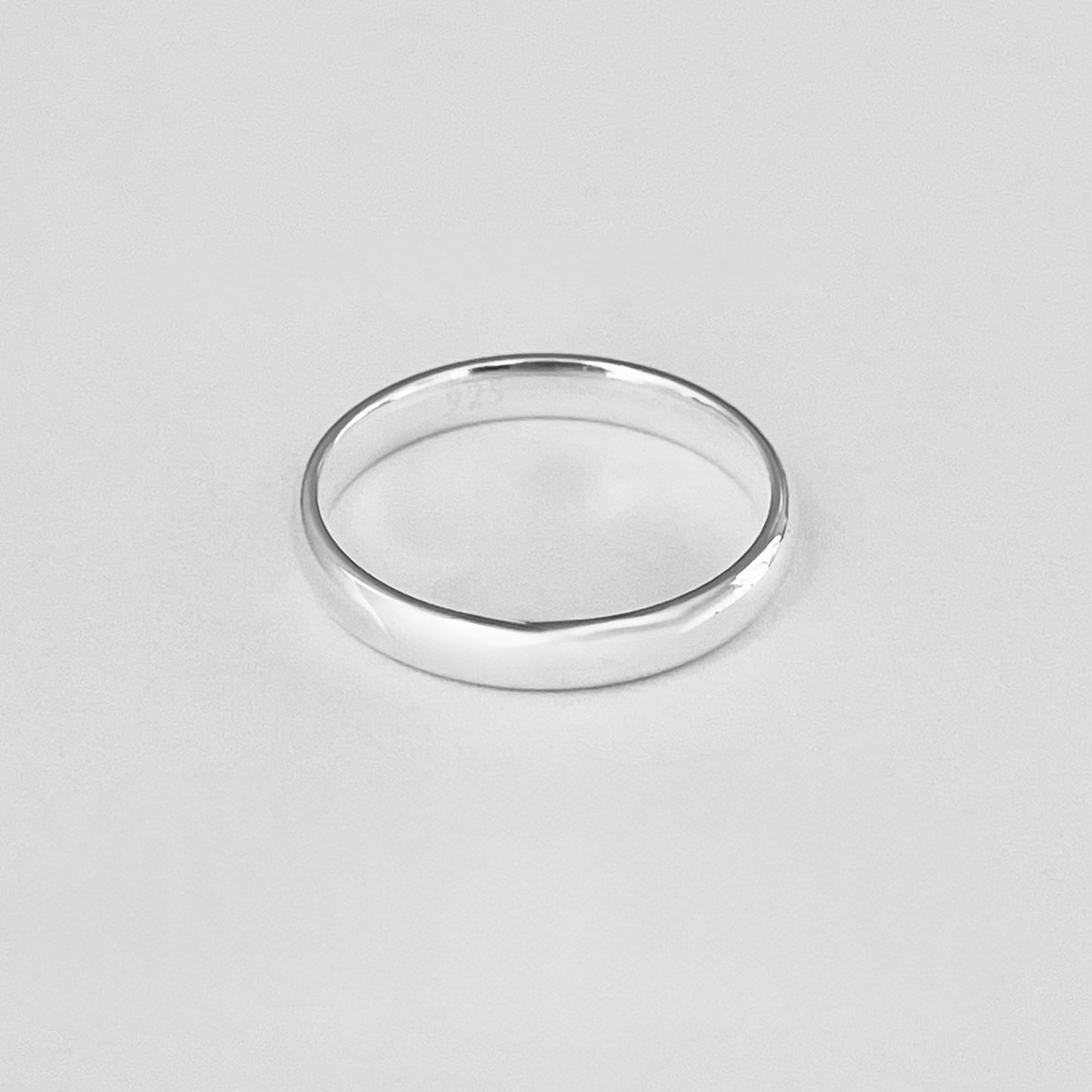 Sterling Silver High Polish Unisex Plain 3mm Wedding Band, Silver Rings, Stackable Bands