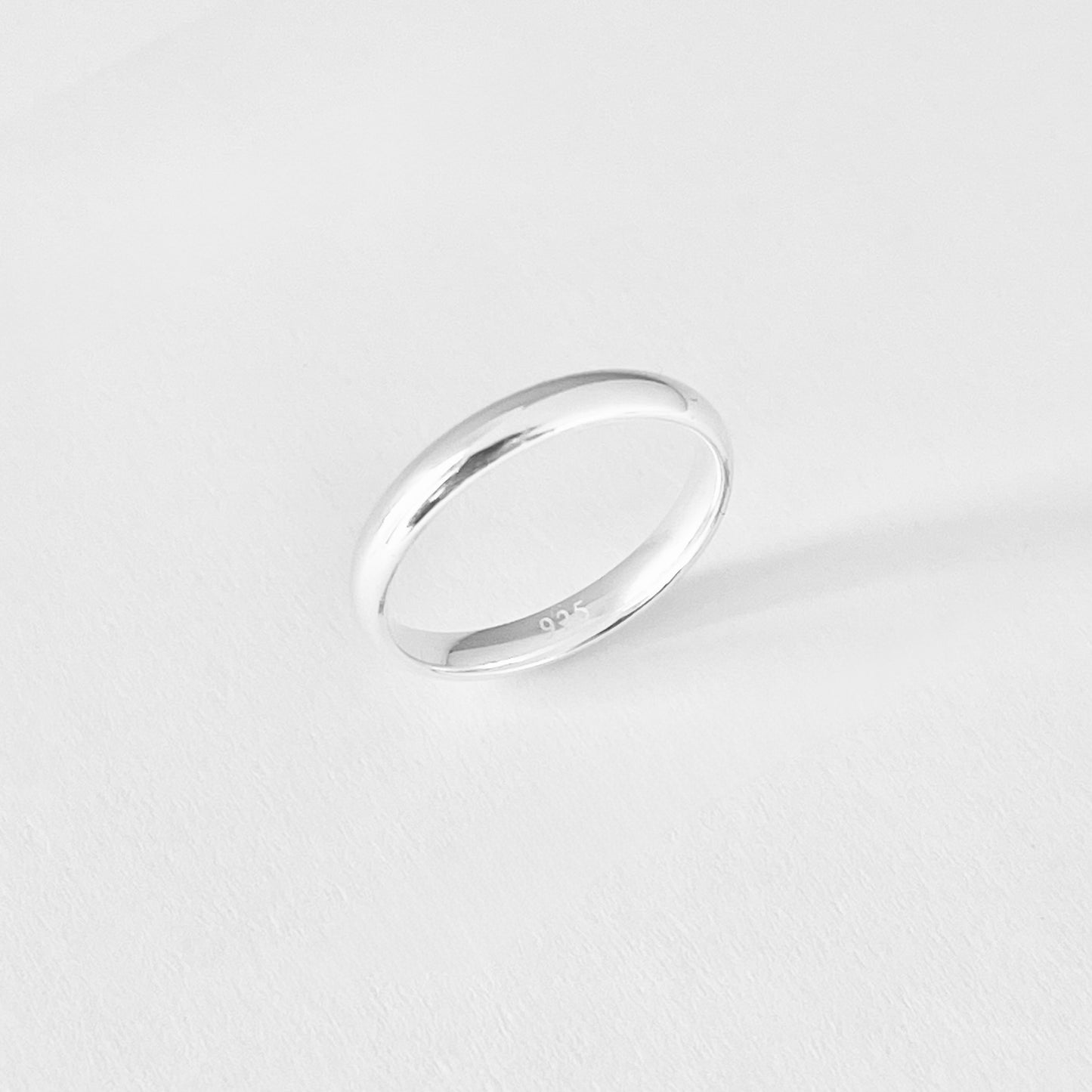 Sterling Silver High Polish Unisex Plain 3mm Wedding Band, Silver Rings, Stackable Bands