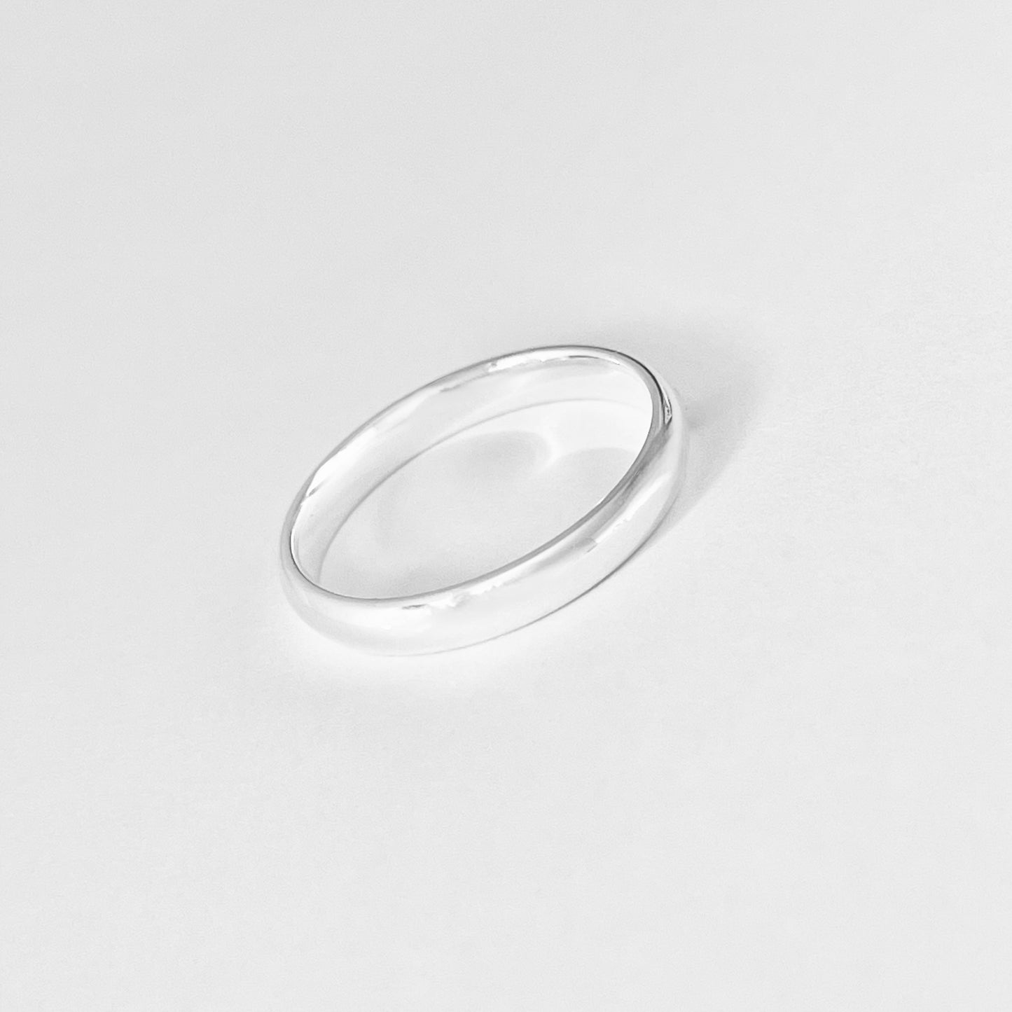 Sterling Silver High Polish Unisex Plain 3mm Wedding Band, Silver Rings, Stackable Bands