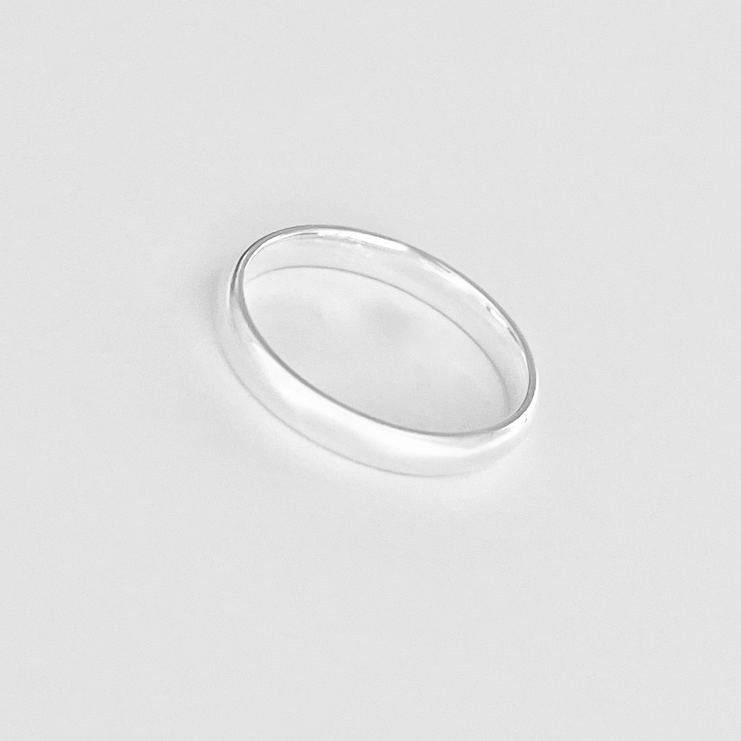 Sterling Silver High Polish Unisex Plain 3mm Wedding Band, Silver Rings, Stackable Bands