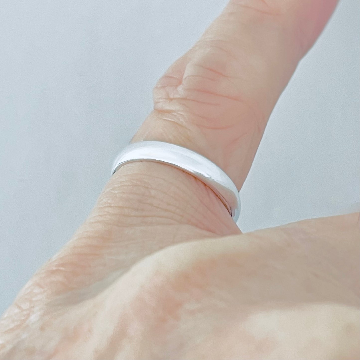 Sterling Silver High Polish Unisex Plain 3mm Wedding Band, Silver Rings, Stackable Bands