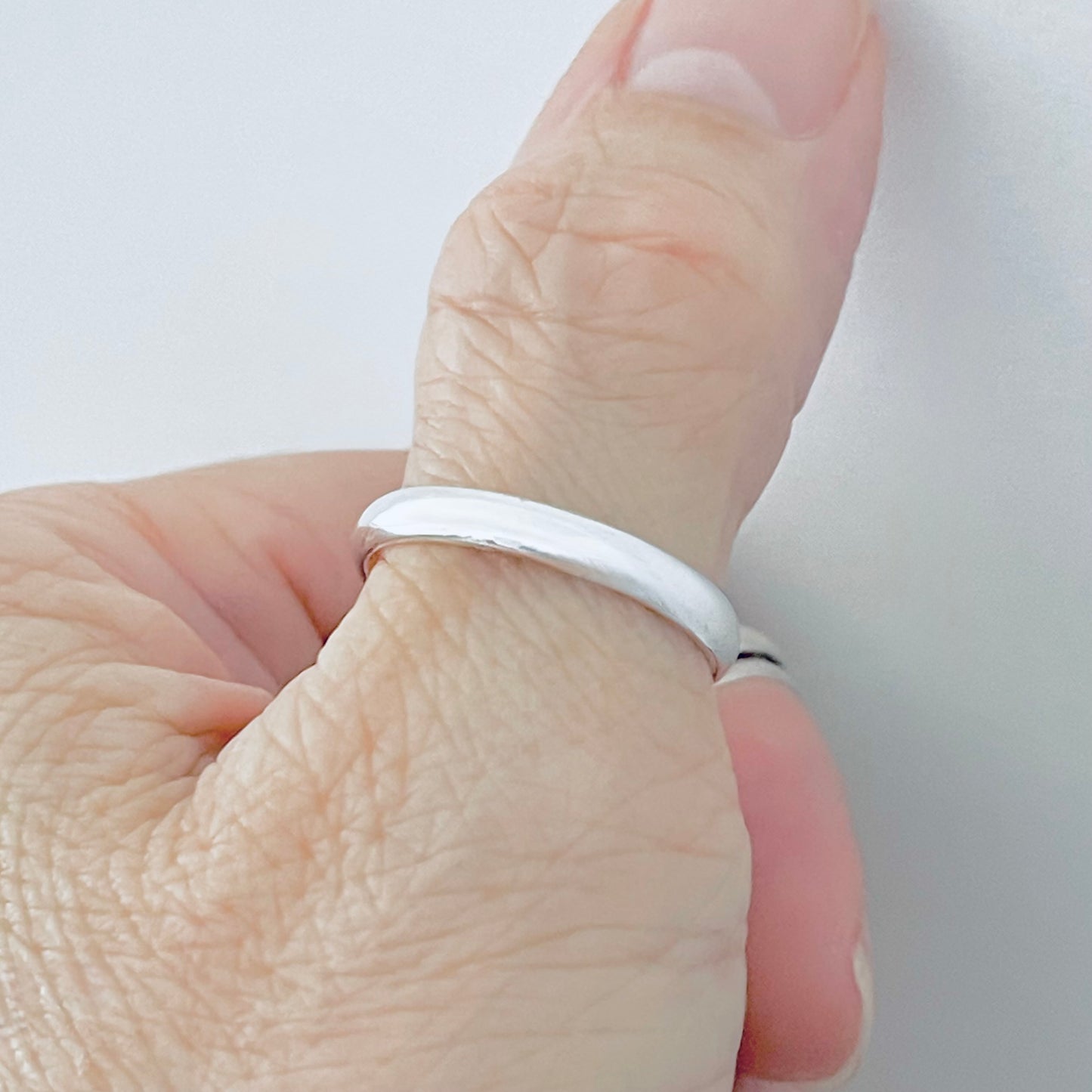 Sterling Silver High Polish Unisex Plain 3mm Wedding Band, Silver Rings, Stackable Bands