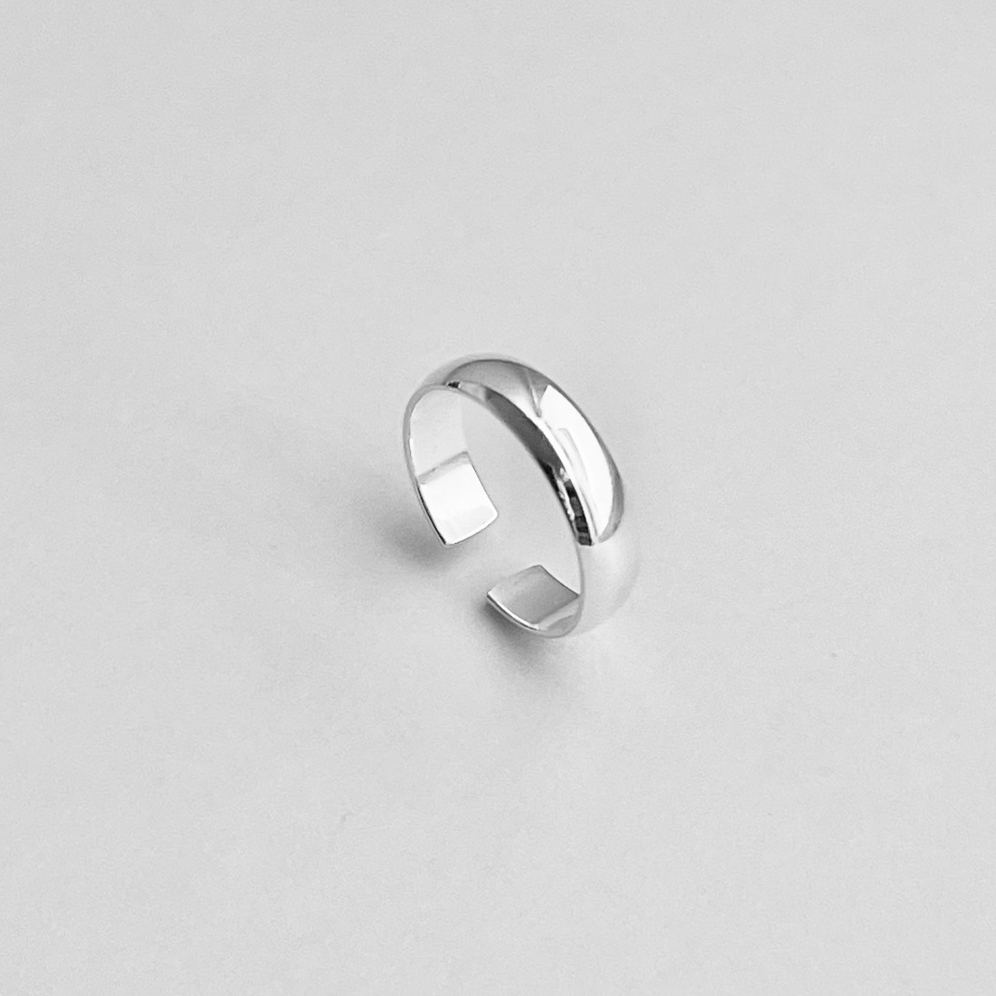 Sterling Silver Plain 4MM Band Toe Ring, Silver Rings