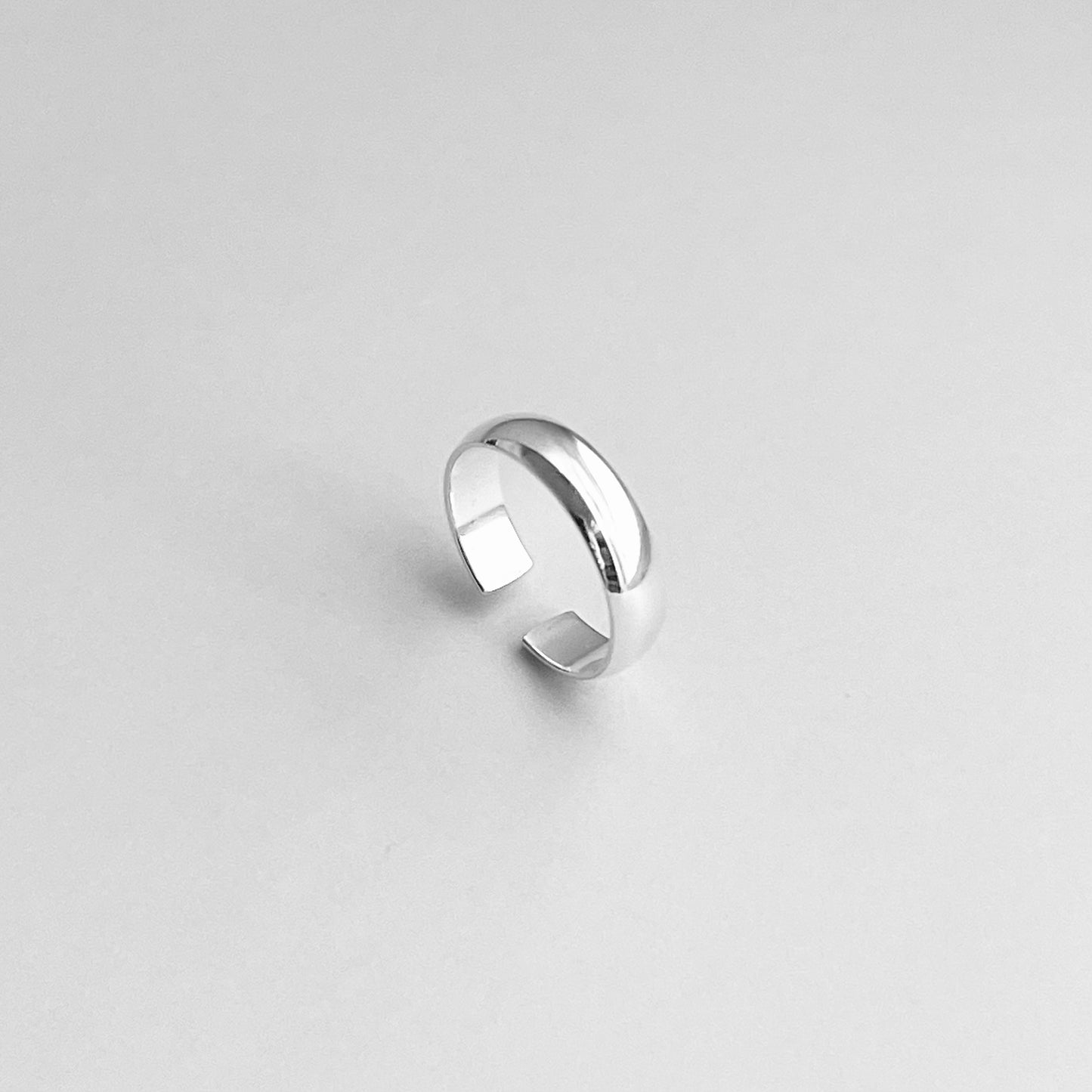 925 Sterling Silver Plain 4mm Band Toe Ring | Stackable Midi Bold Silver Rings