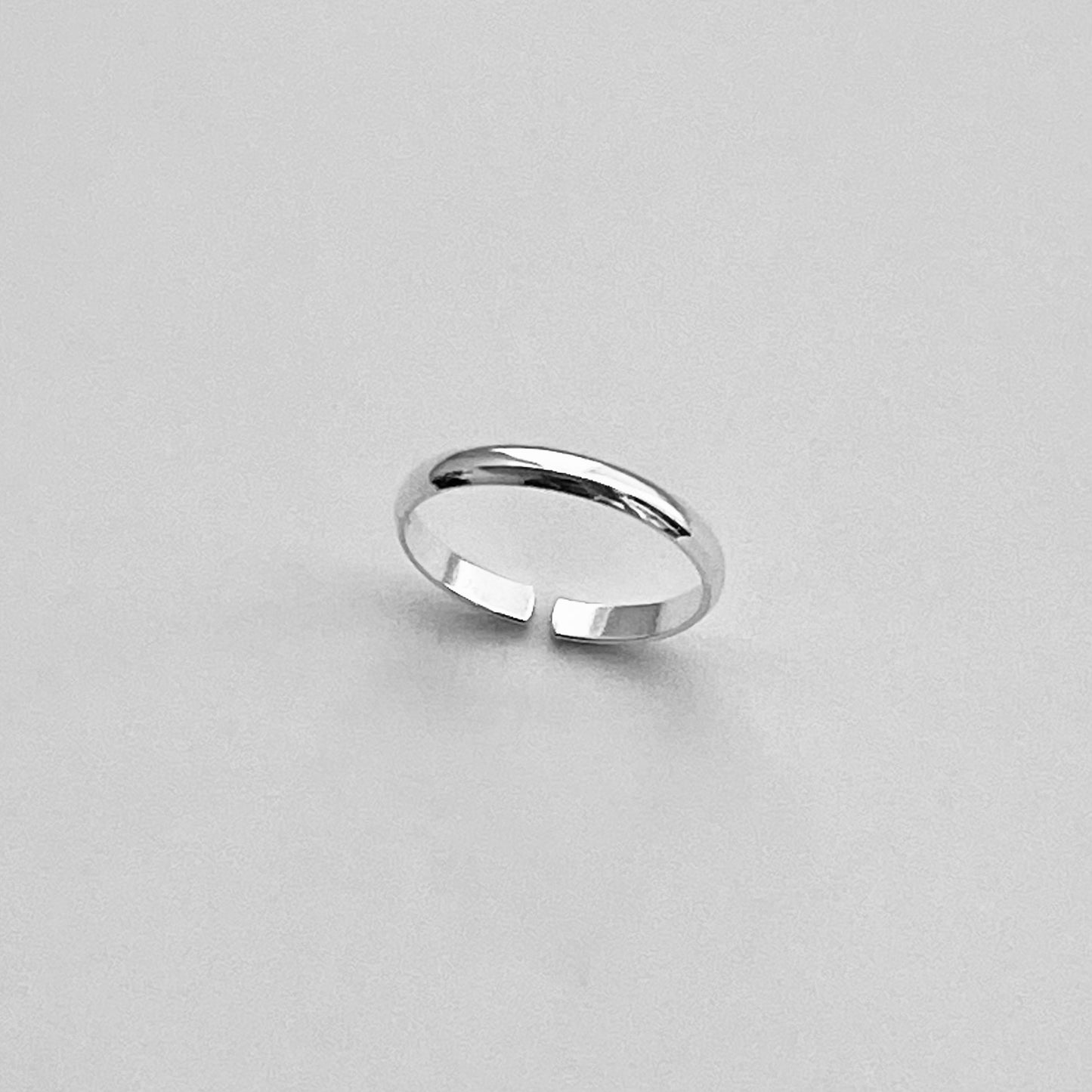 Sterling Silver High Polish Plain 2MM Band Toe Ring, Silver Rings, Silver Bands