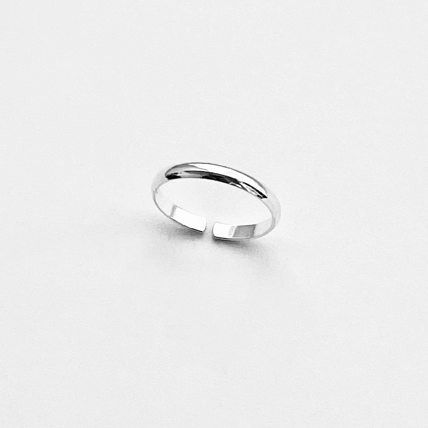 925 Sterling Silver Plain 2mm Band Toe Ring | Stackable Simple Plain Silver Bands