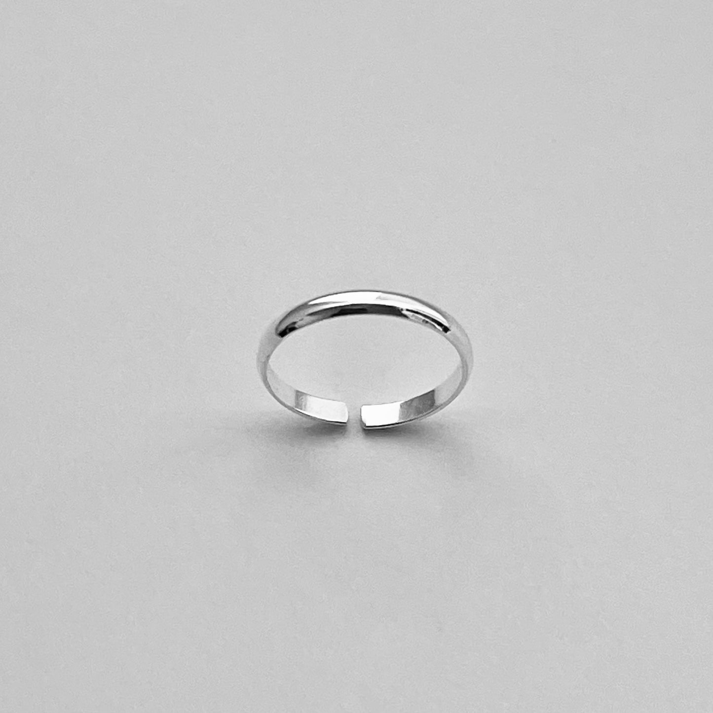 Sterling Silver High Polish Plain 2MM Band Toe Ring, Silver Rings, Silver Bands