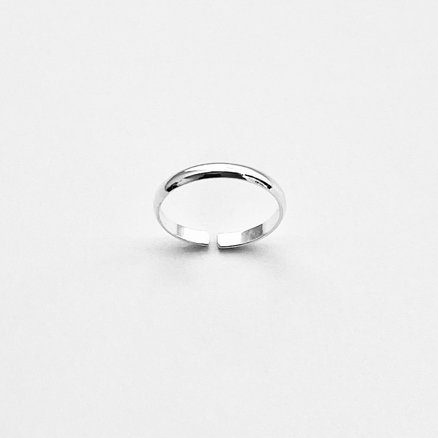 925 Sterling Silver Plain 2mm Band Toe Ring | Stackable Simple Plain Silver Bands