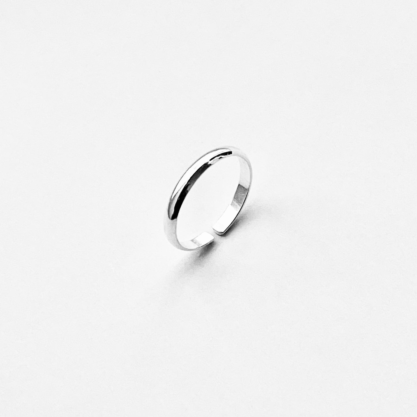925 Sterling Silver Plain 2mm Band Toe Ring | Stackable Simple Plain Silver Bands