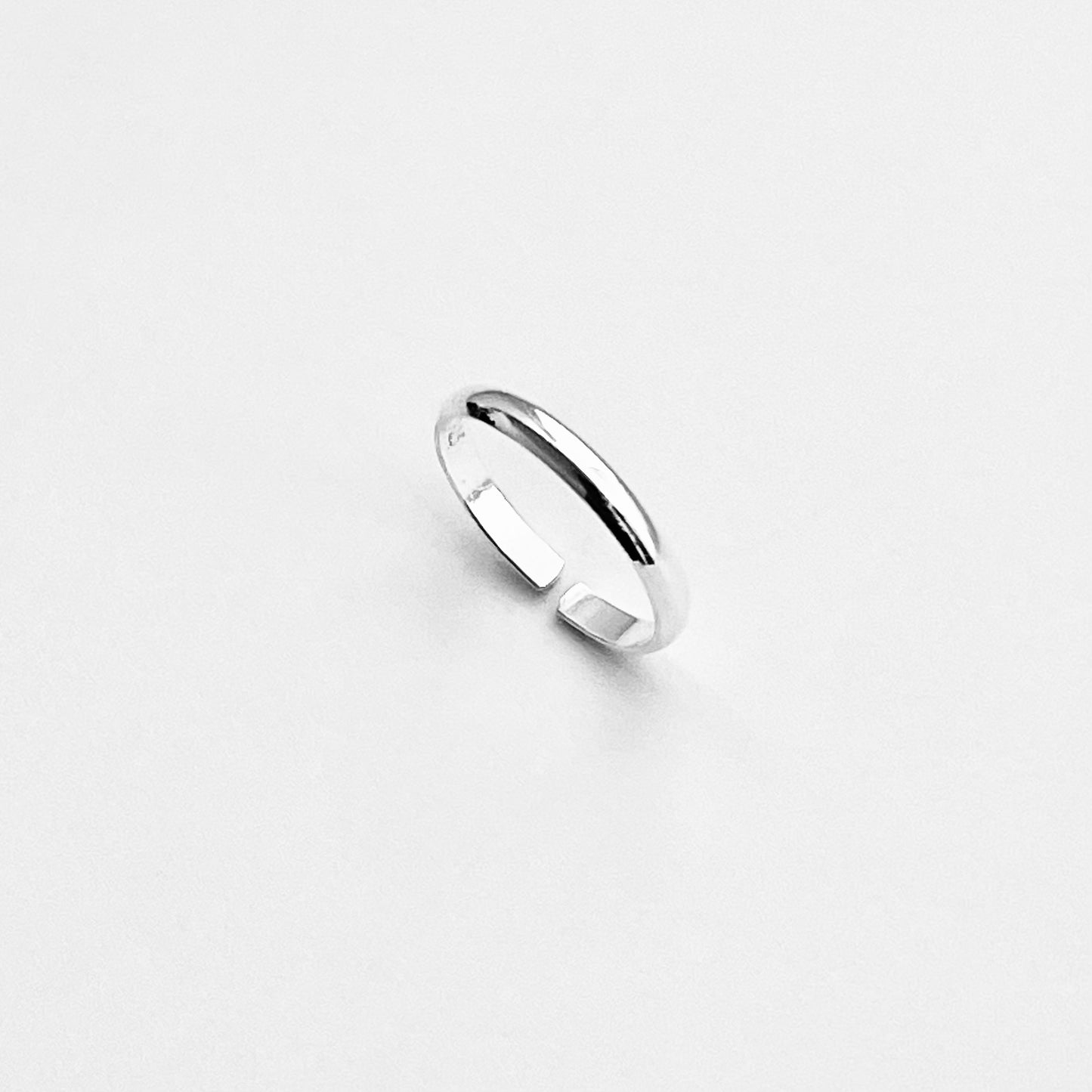 925 Sterling Silver Plain 2mm Band Toe Ring | Stackable Simple Plain Silver Bands