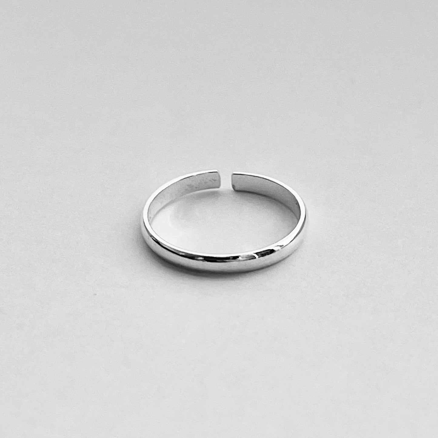 Sterling Silver High Polish Plain 2MM Band Toe Ring, Silver Rings, Silver Bands