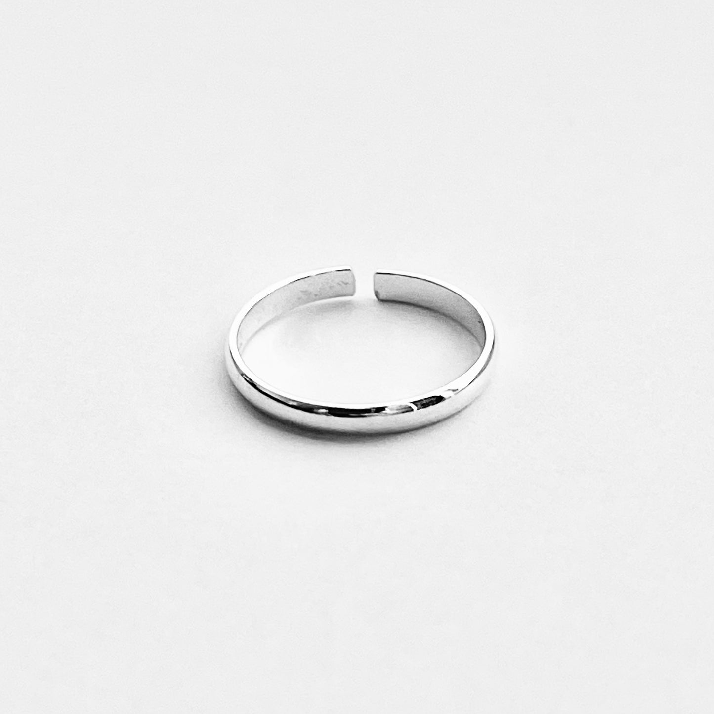 925 Sterling Silver Plain 2mm Band Toe Ring | Stackable Simple Plain Silver Bands