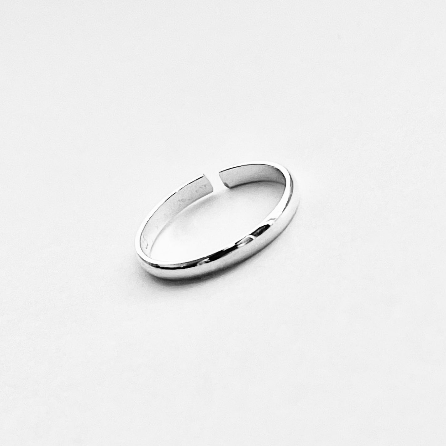 925 Sterling Silver Plain 2mm Band Toe Ring | Stackable Simple Plain Silver Bands