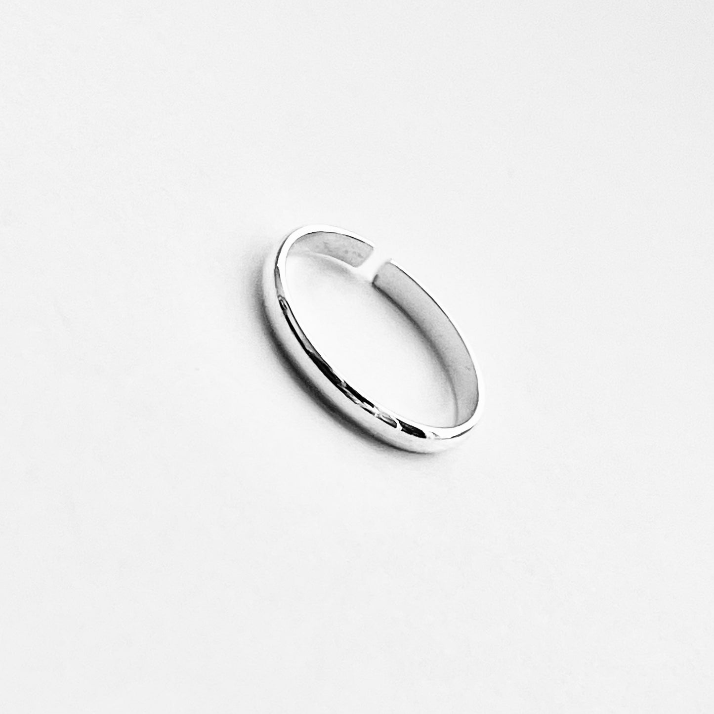 925 Sterling Silver Plain 2mm Band Toe Ring | Stackable Simple Plain Silver Bands