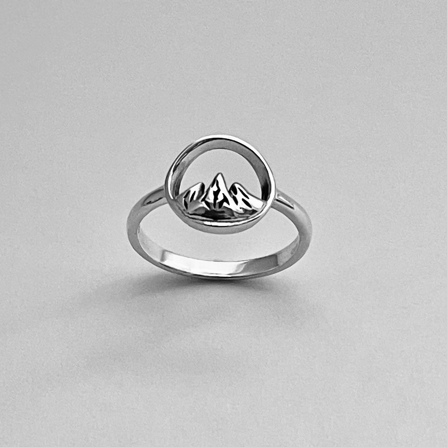 Sterling Silver Tripeak Mountain Ring, Nature Silver Ring, Desert Rings