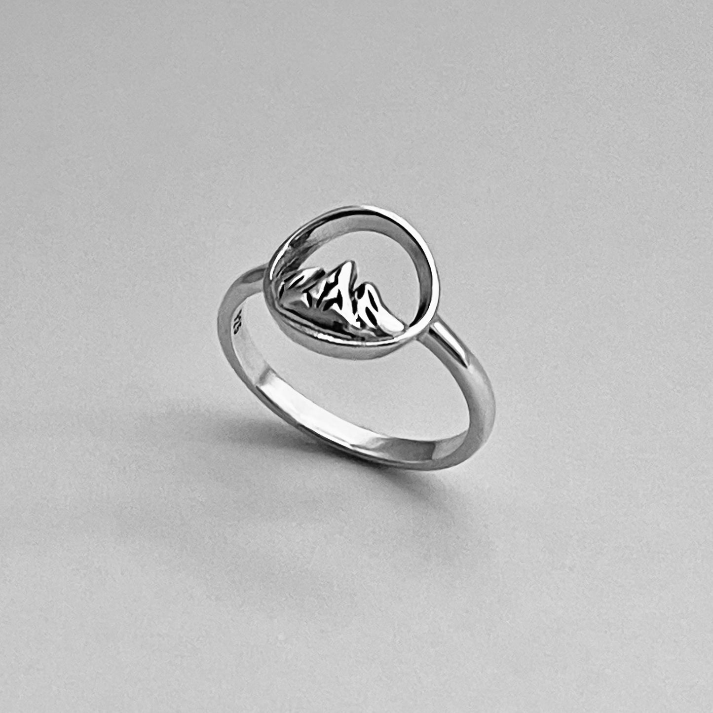 Sterling Silver Tripeak Mountain Ring, Nature Silver Ring, Desert Rings